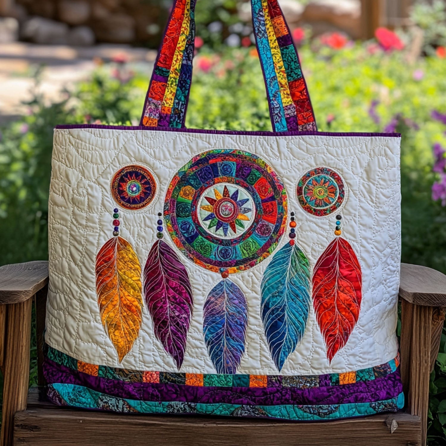 Dream Net Quilted Tote Bag Best Tote Bag Native American Gift Shop