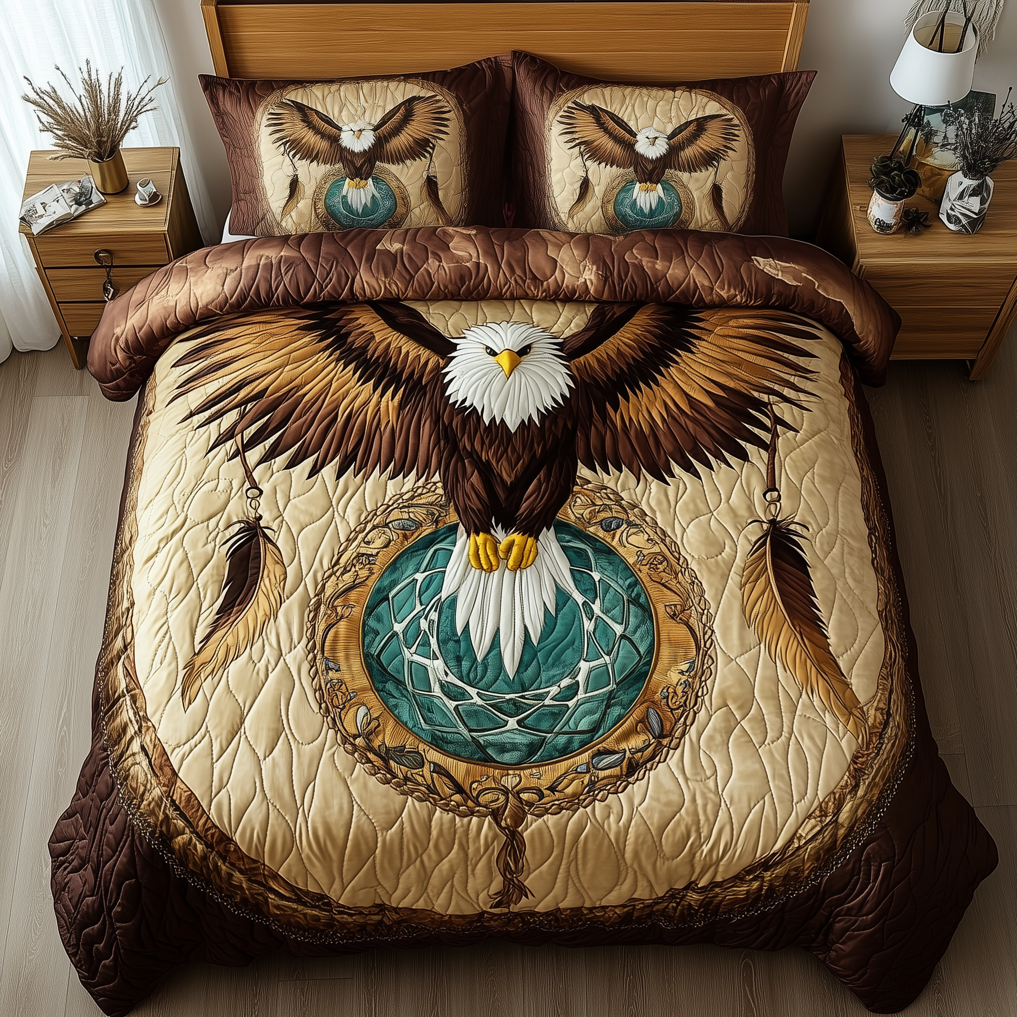 Eagle of the Native Sky Quilted Bedding Set Great Bed Sets Native American Presents
