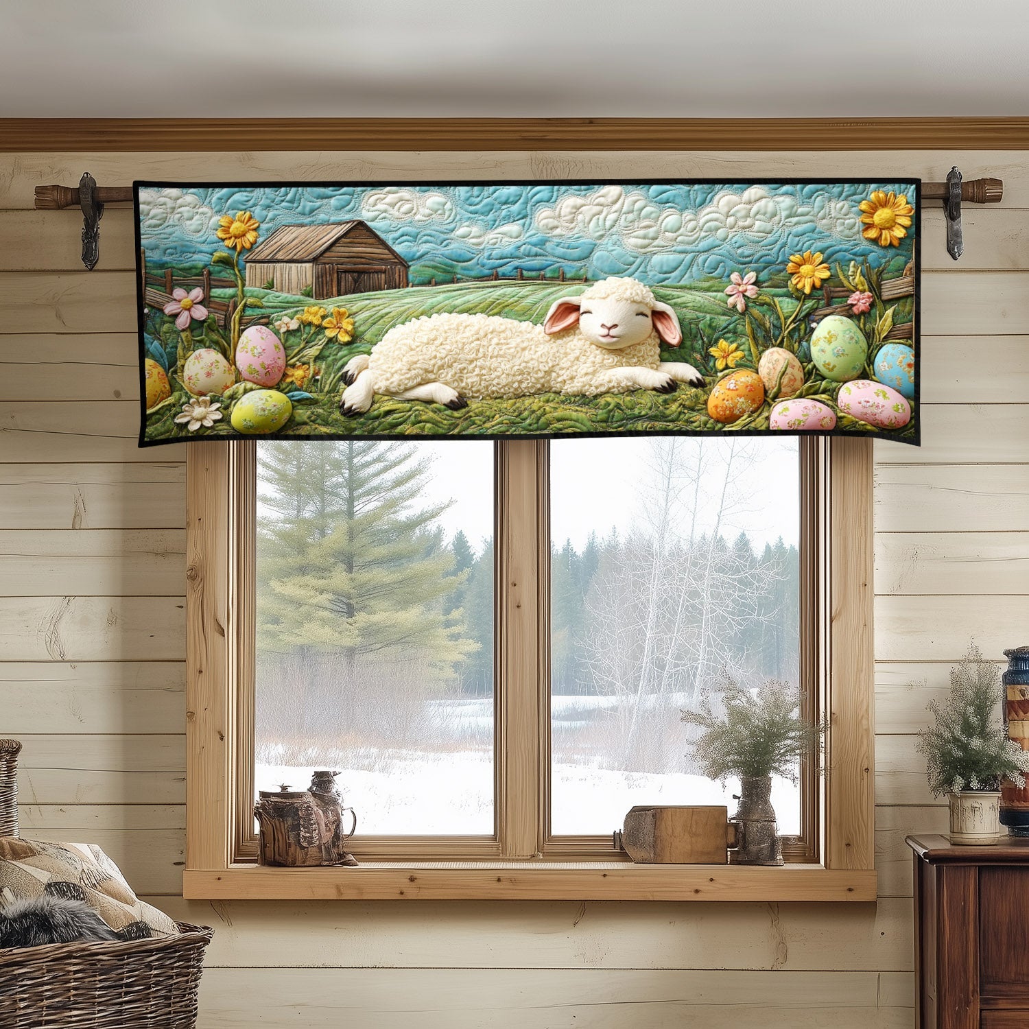 Easter Elegance Quilted Valance Dining Room Decor Best Easter Presents