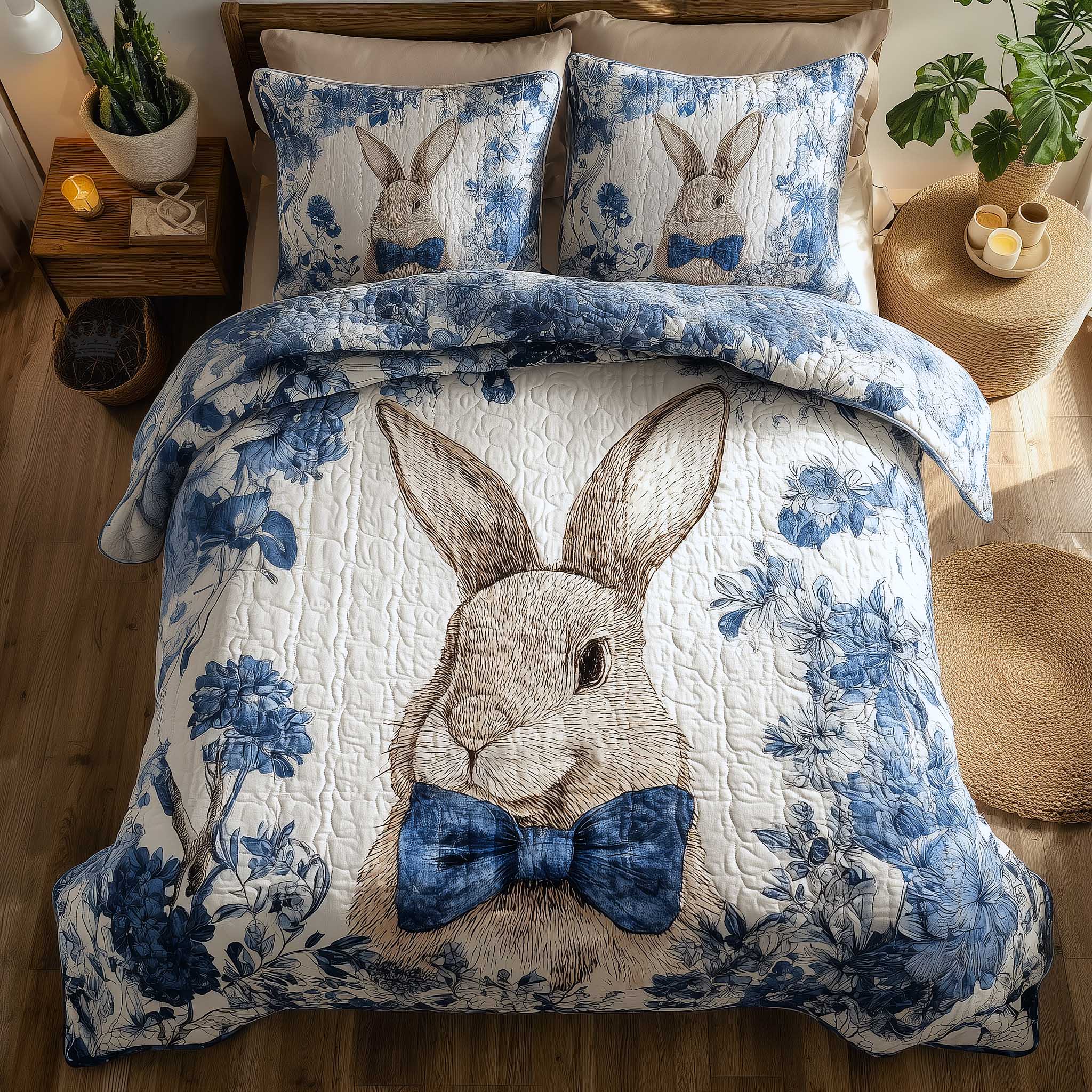 Egg Charm Quilted Bedding Set Best Bedding Sets Cute Easter Gifts