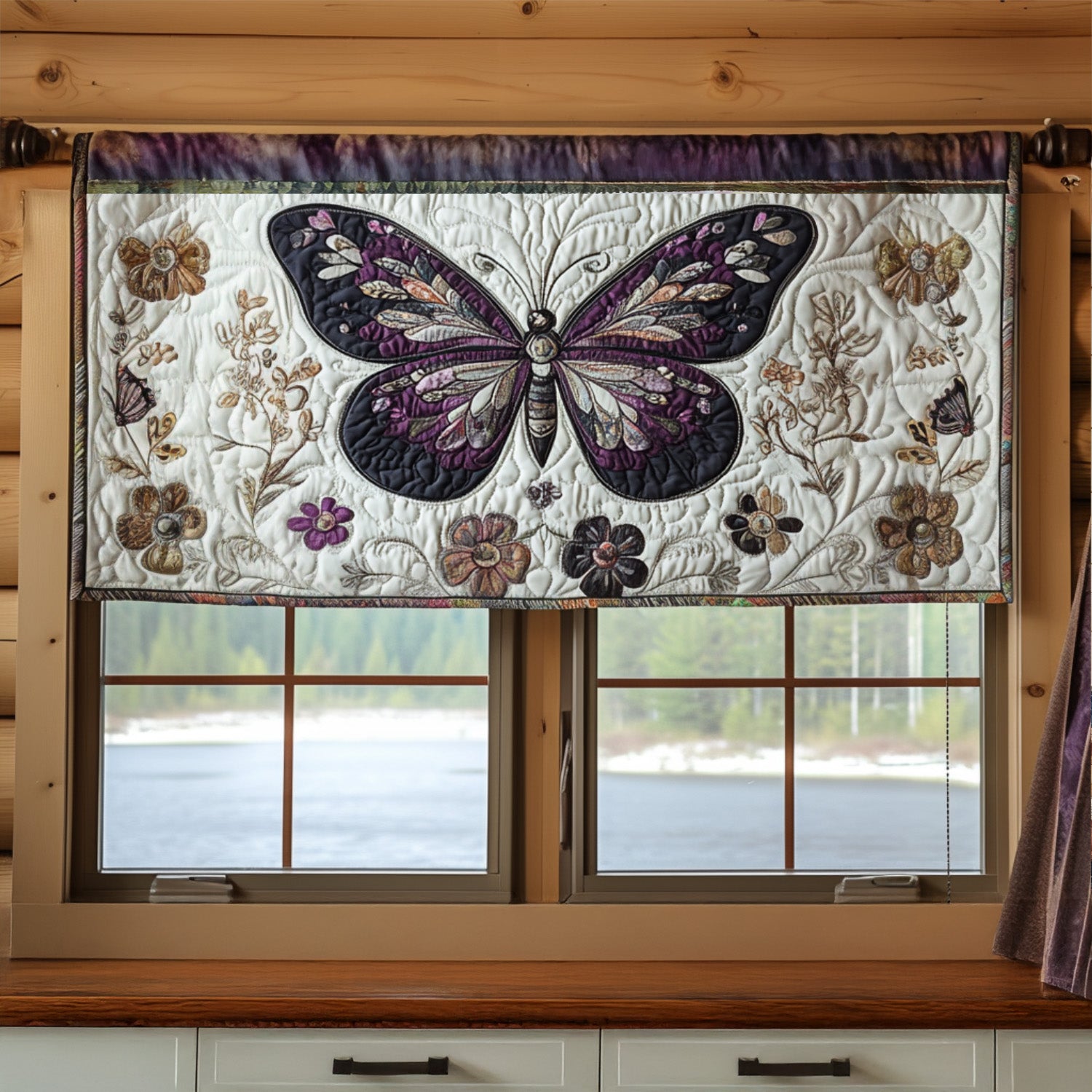 Elegant Flight Quilted Valance Outdoor Entryway Decor Butterfly Birthday Presents