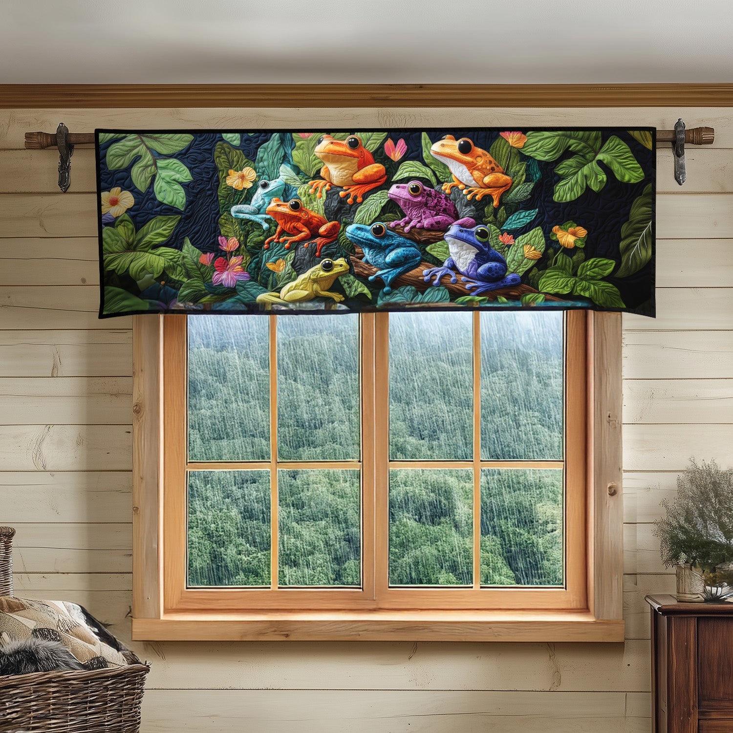 Emerald Leap Quilted Valance Home Entrance Decor Ideas Cute Frog Gifts