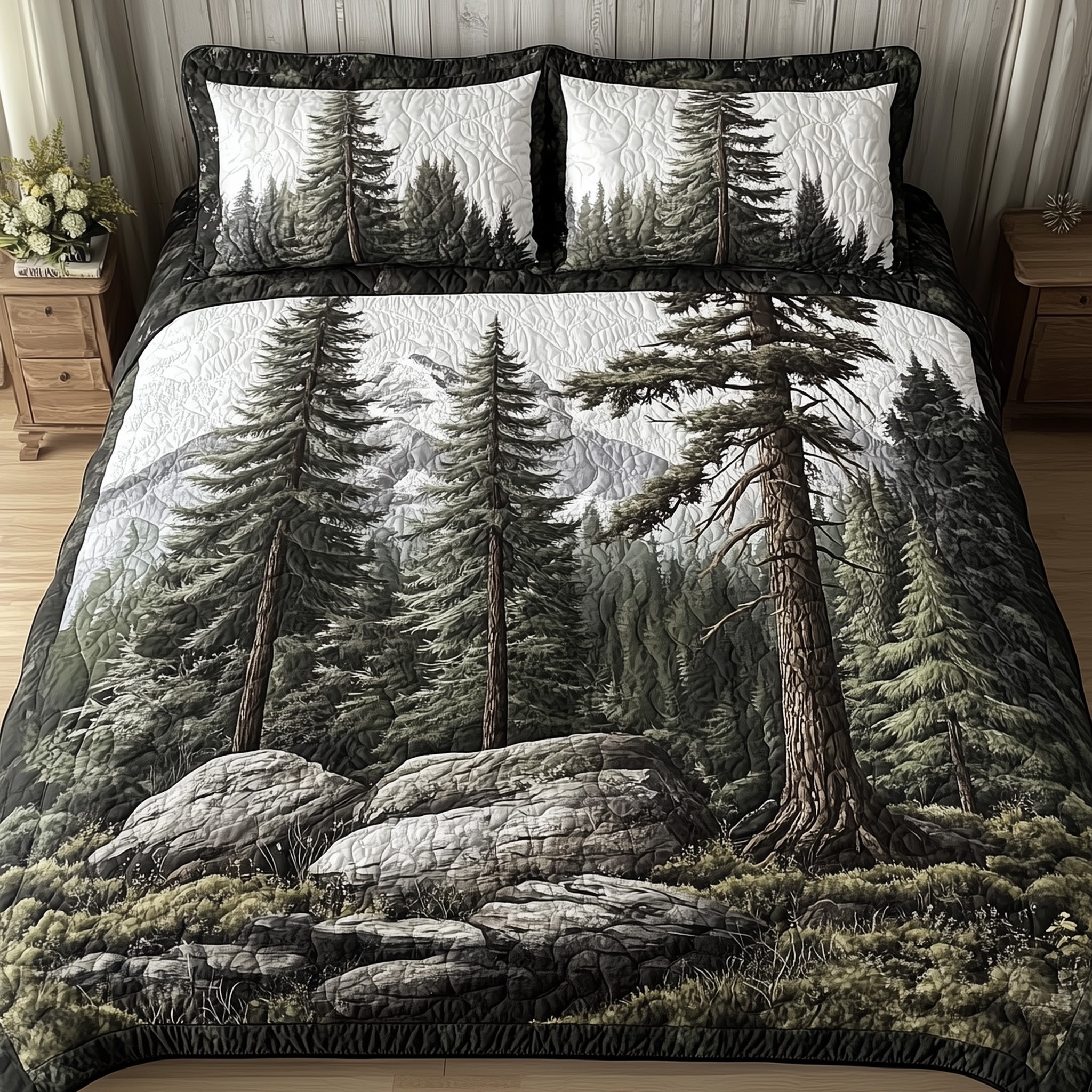Enchanted Forest Quilted Bedding Set Best King Bedding Sets Best Father's Day Gifts For Grandpa