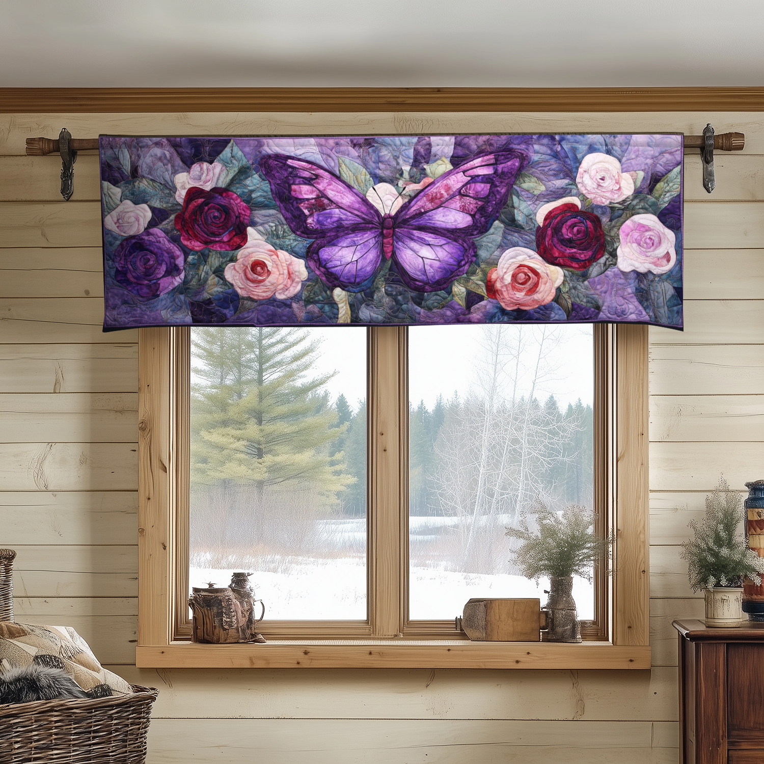 Enchanted Wings Quilted Valance Dining Room Decor Best Butterfly Gifts