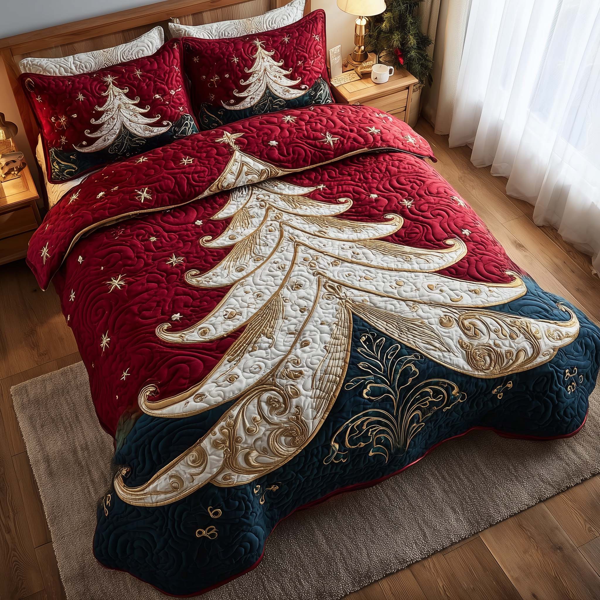 Evergreen Charm Quilted Bedding Set Bedroom Ideas For Christmas Family Christmas Presents