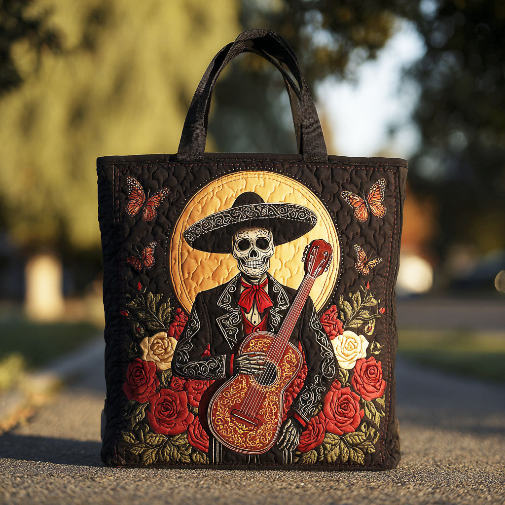 Fiesta Strings Quilted Tote Bag Popular Totes Day Of The Dead Ideas