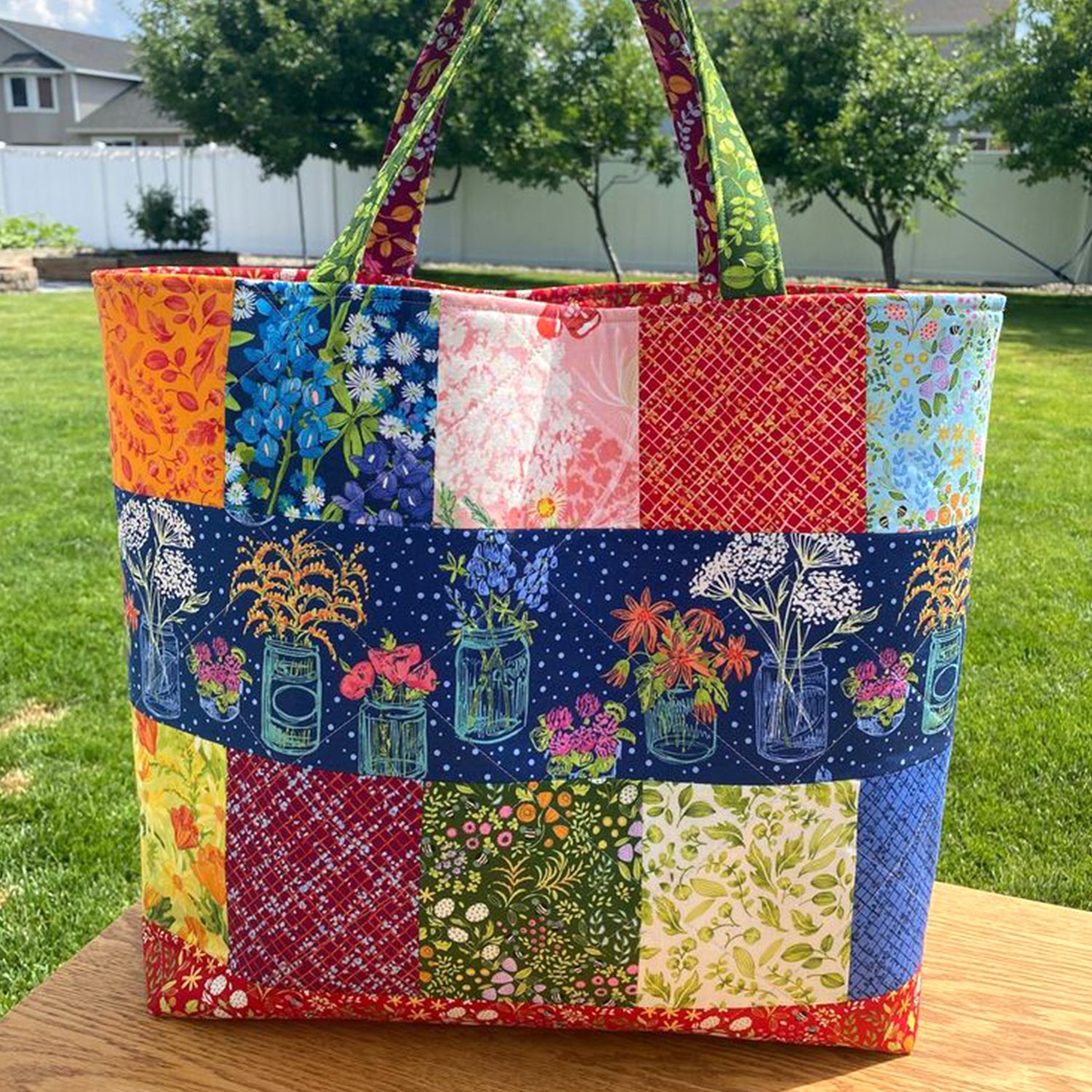 Floral Fantasy Quilted Tote Bag Most Popular Tote Bags Presents To Get Your Mom