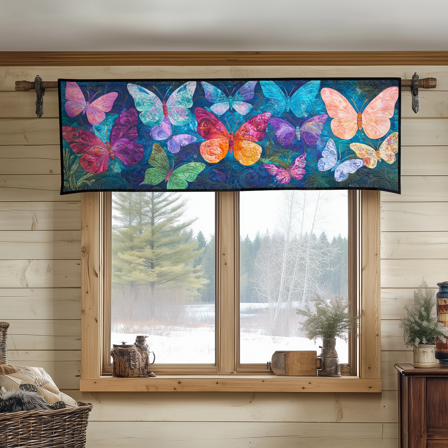 Flutter Grace Quilted Valance Front Entryway Ideas Butterfly Mothers Day Gifts