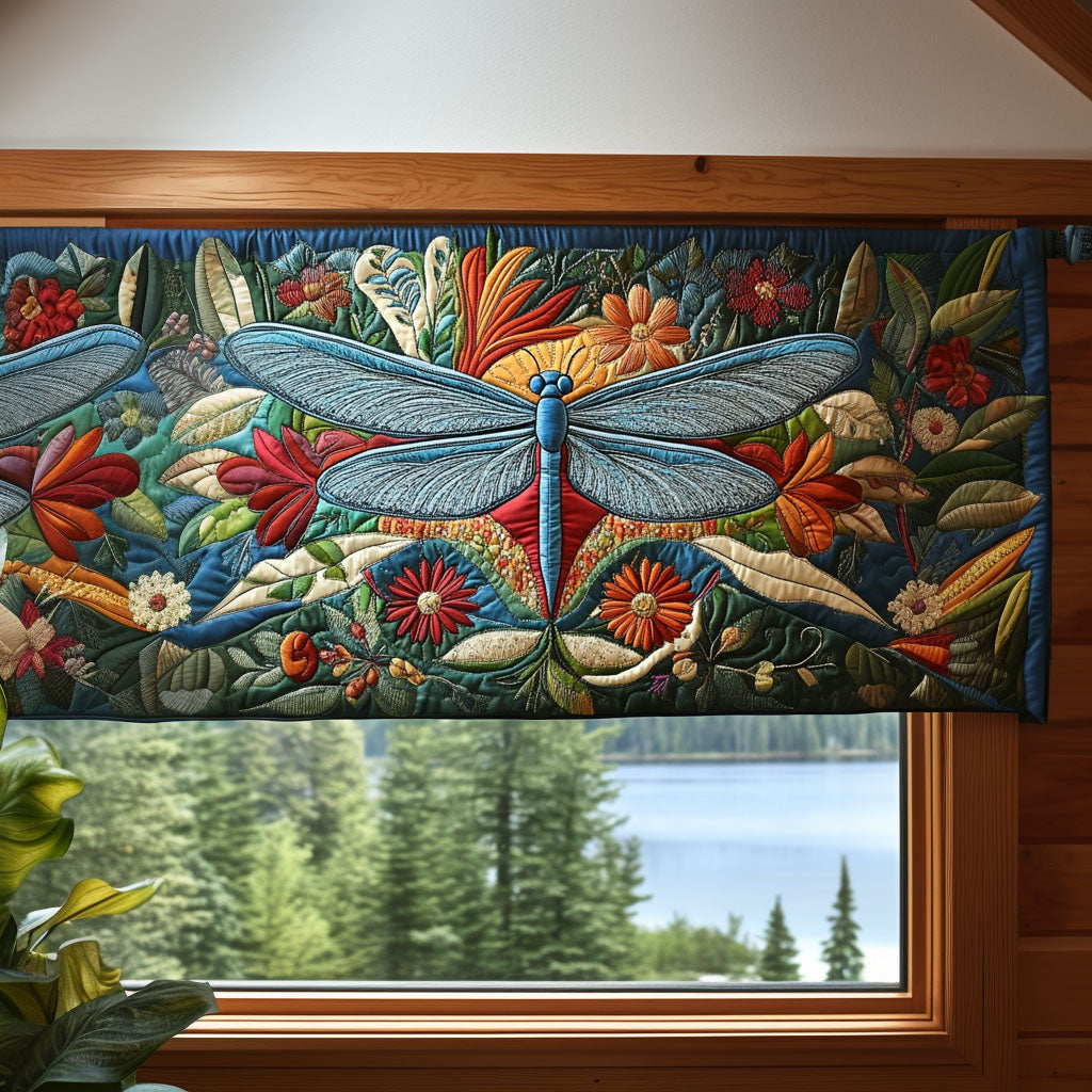 Fluttering Elegance Quilted Valance Front Door Idea Gift For Dragon Lover