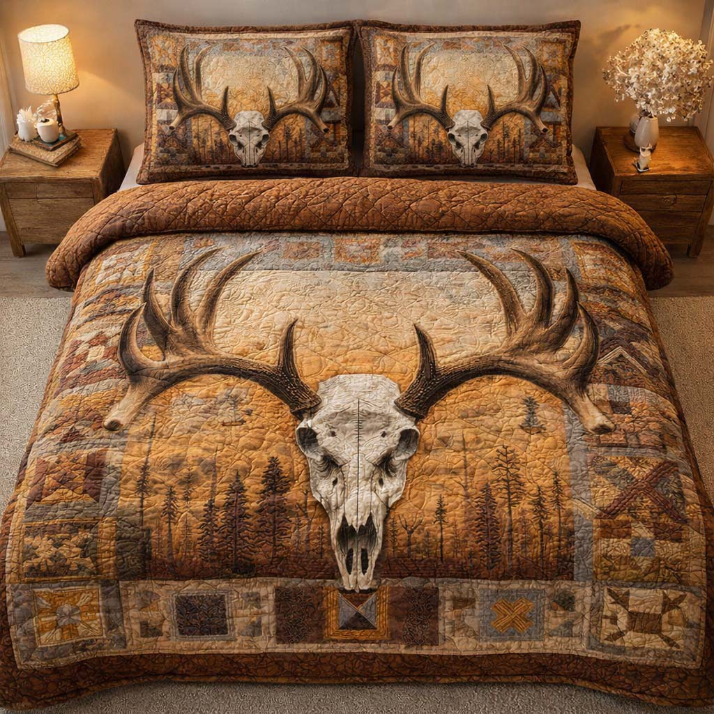 Forest Relic Quilted Bedding Set Unique Sheet Sets Good Gifts For Deer Hunters