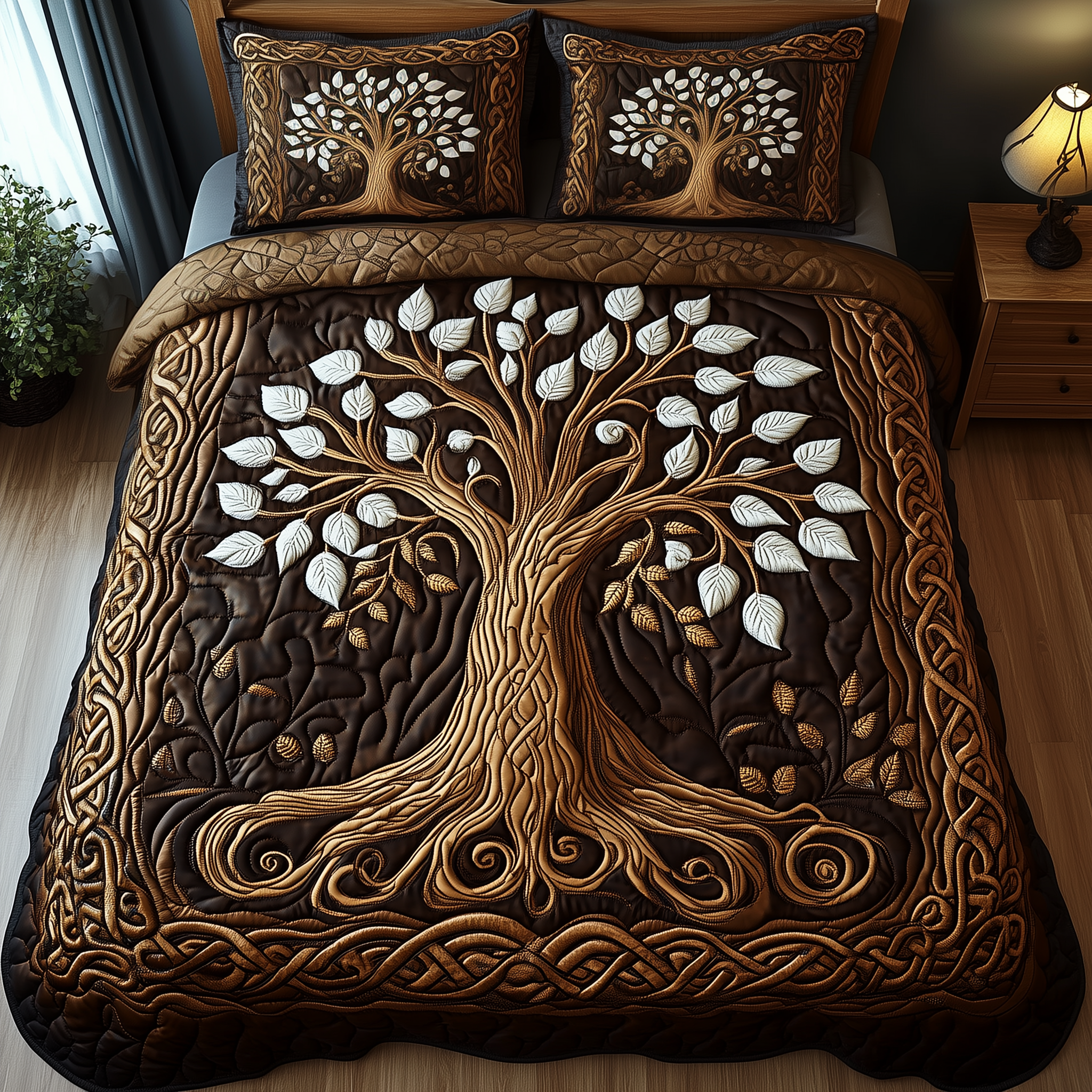 Forest Spirit Quilted Bedding Set Bedroom Ideas Tree Of Life Gifts For Parents