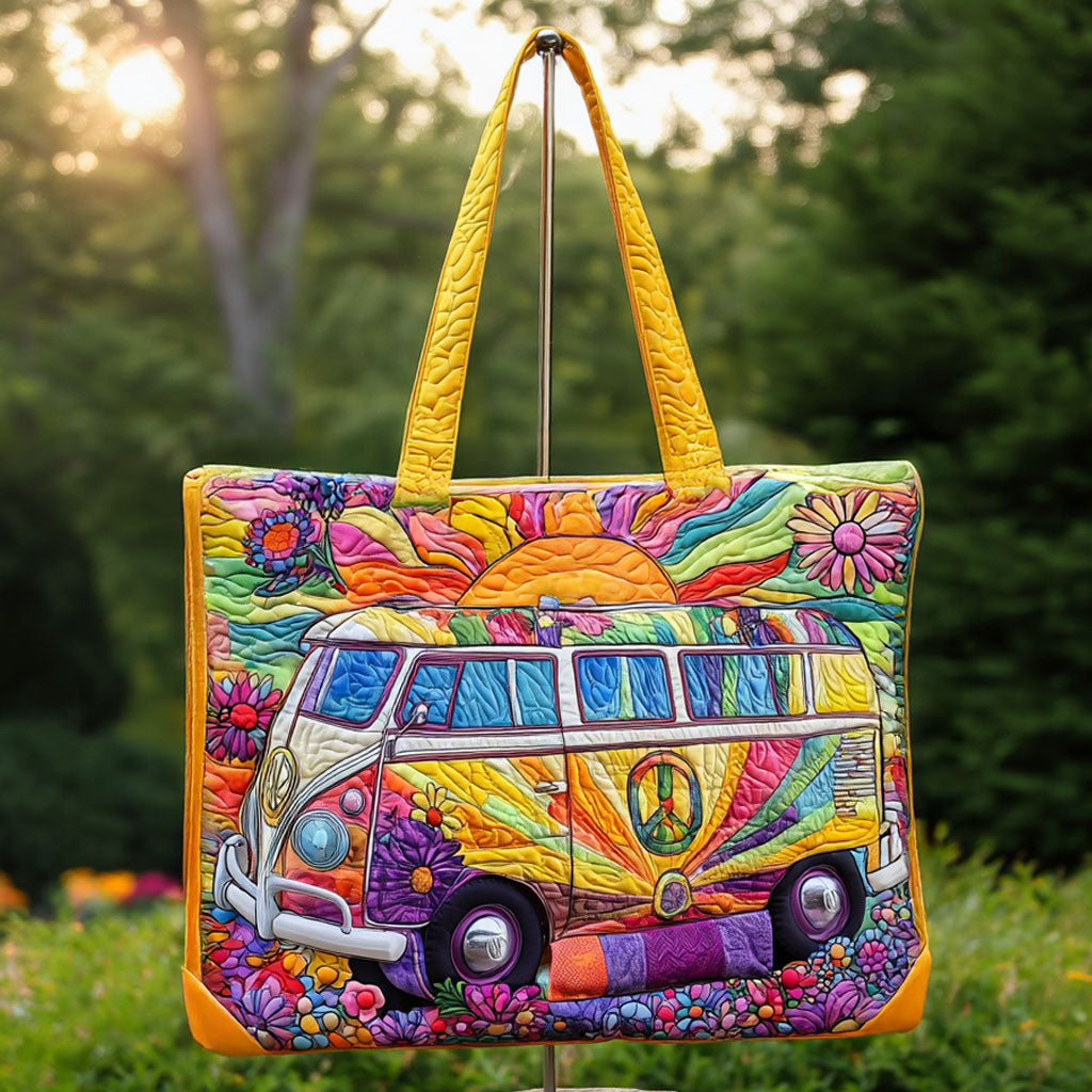 Freedom Echo Quilted Tote Bag Popular Designer Tote Bags Hippy Gift Ideas