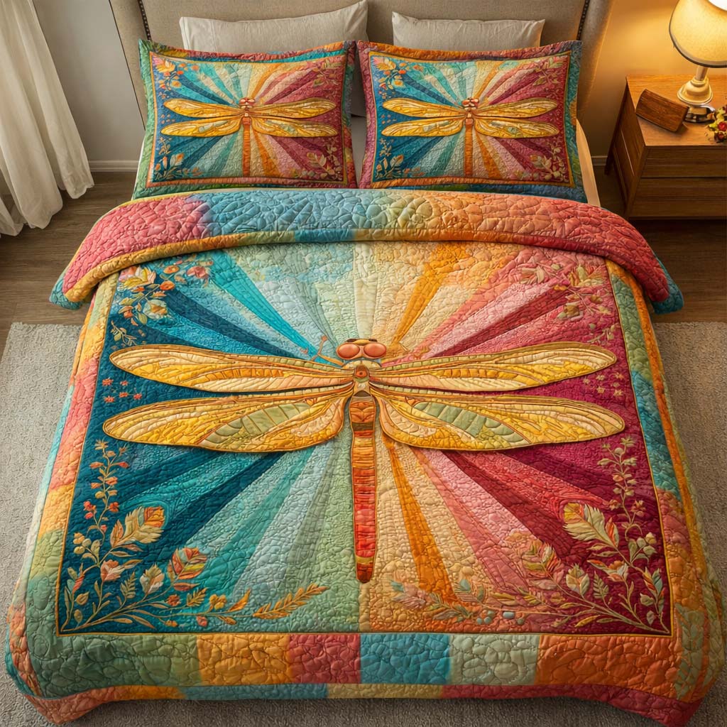 Garden Dragonfly Quilted Bedding Set Good Sheet Sets Unusual Dragonfly Gifts