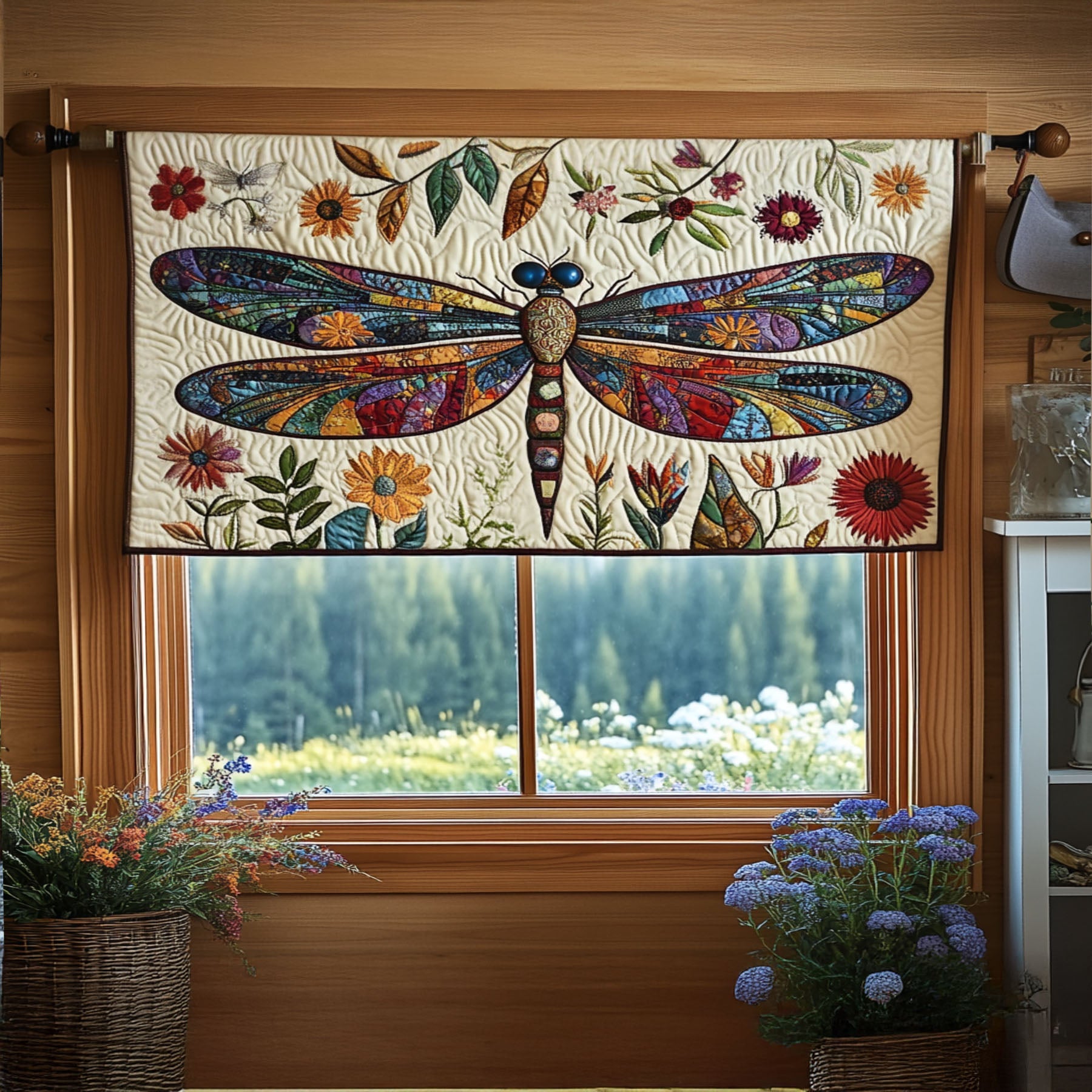 Garden Glider Quilted Valance Christmas Decor For Entryway Dragonfly Gift Ideas