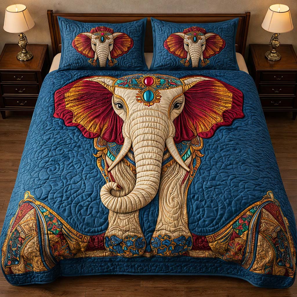 Gentle Jumbo Quilted Bedding Set Bedding Ideas Elephant Christmas Gifts