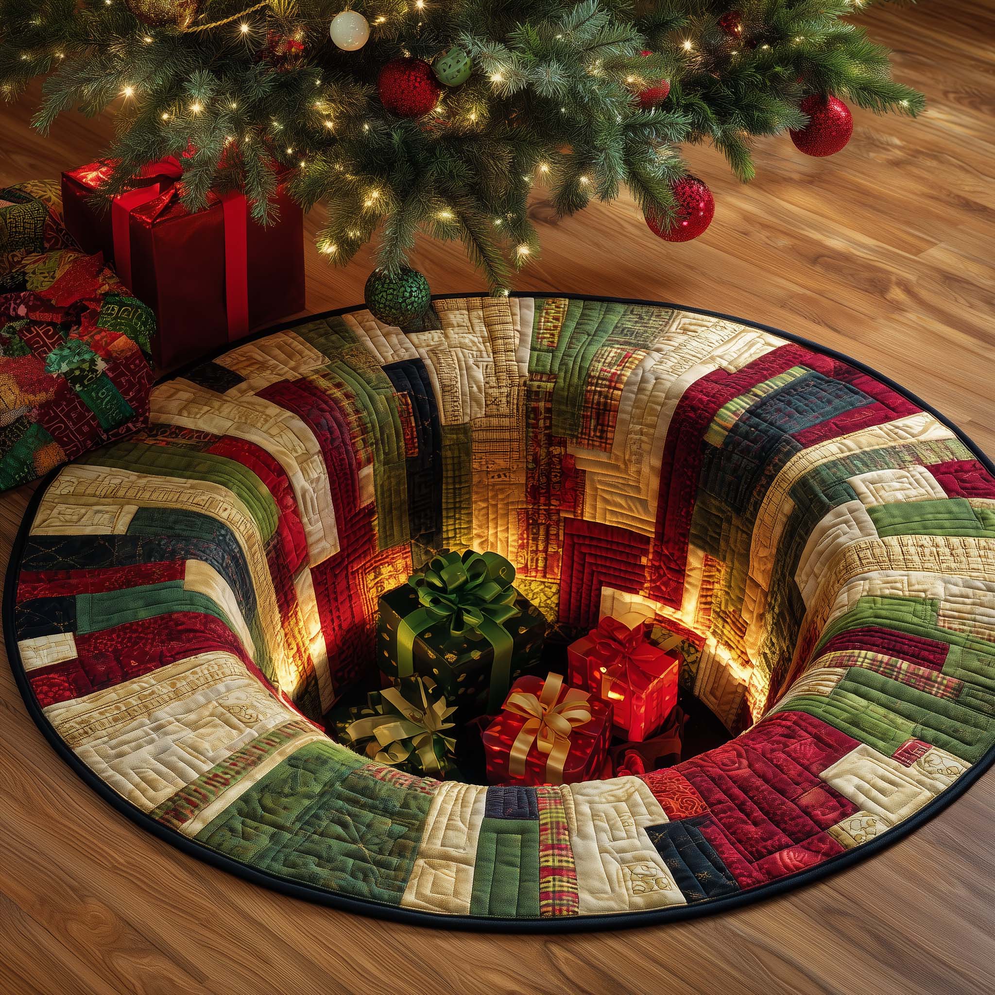 Gift Tunnel Surprise Quilted Round Mat Durable Quilted Round Mat for Everyday Use