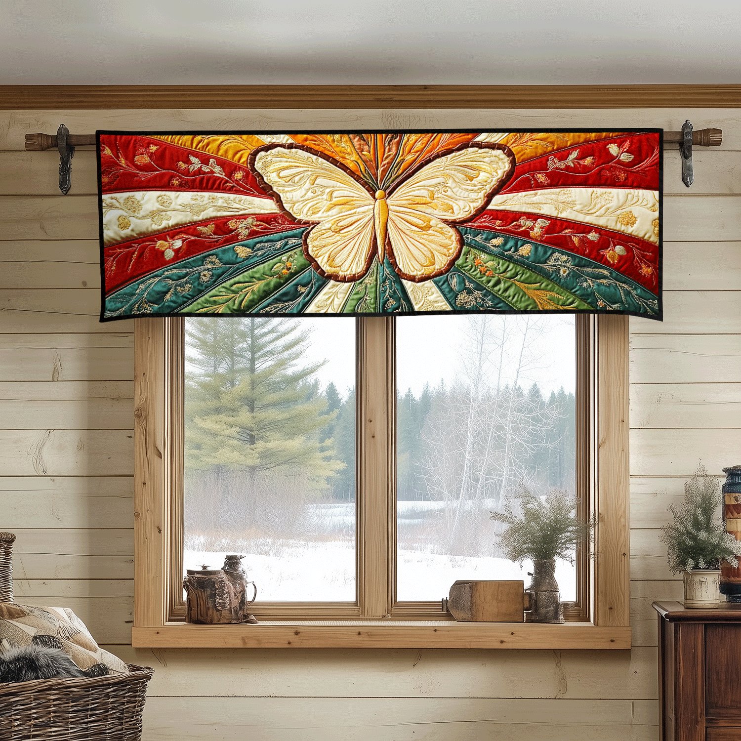 Gilded Wings Quilted Valance Front Door Idea Butterfly Gifts For Adults