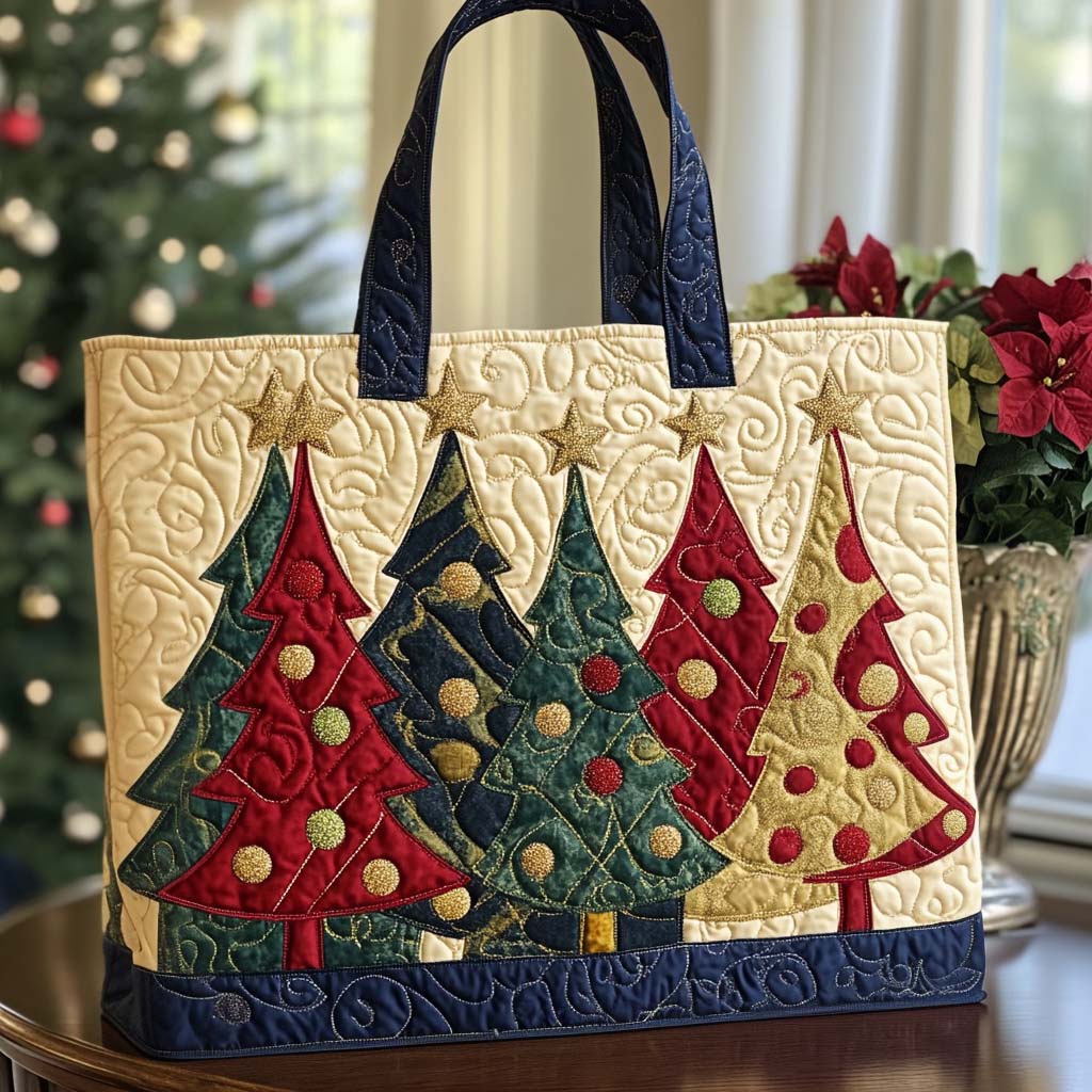 Ginger Joy Quilted Tote Bag Christmas Tote Bag Christmas Gifts For Friends