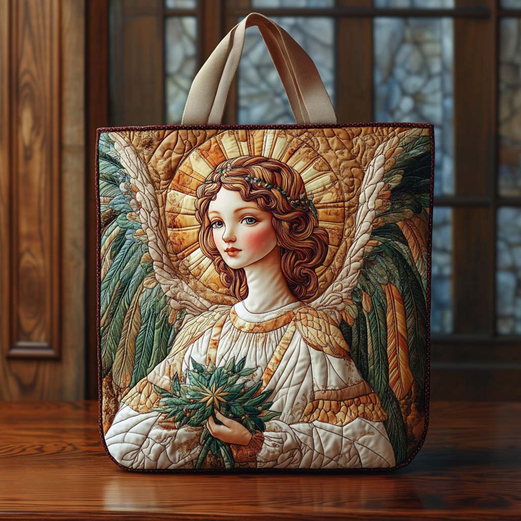 Golden Angel Dawn Quilted Tote Bag Best Luxury Tote Christian Gifts For Women