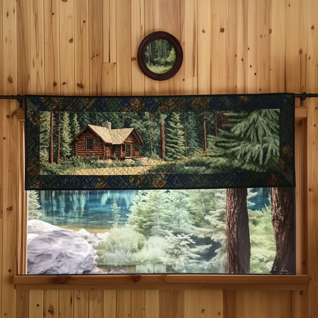 Golden Hour Cabin Quilted Valance Home Entrance Decor Ideas Christmas Presents For Farmers