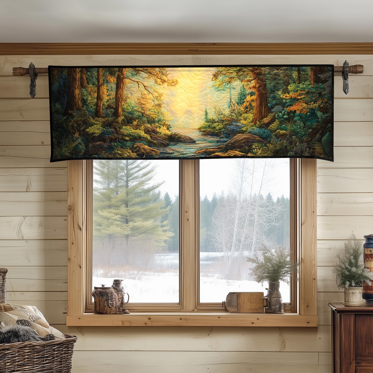Golden Pathway Quilted Valance Foyer Decor Ideas Gifts For Forestry Majors