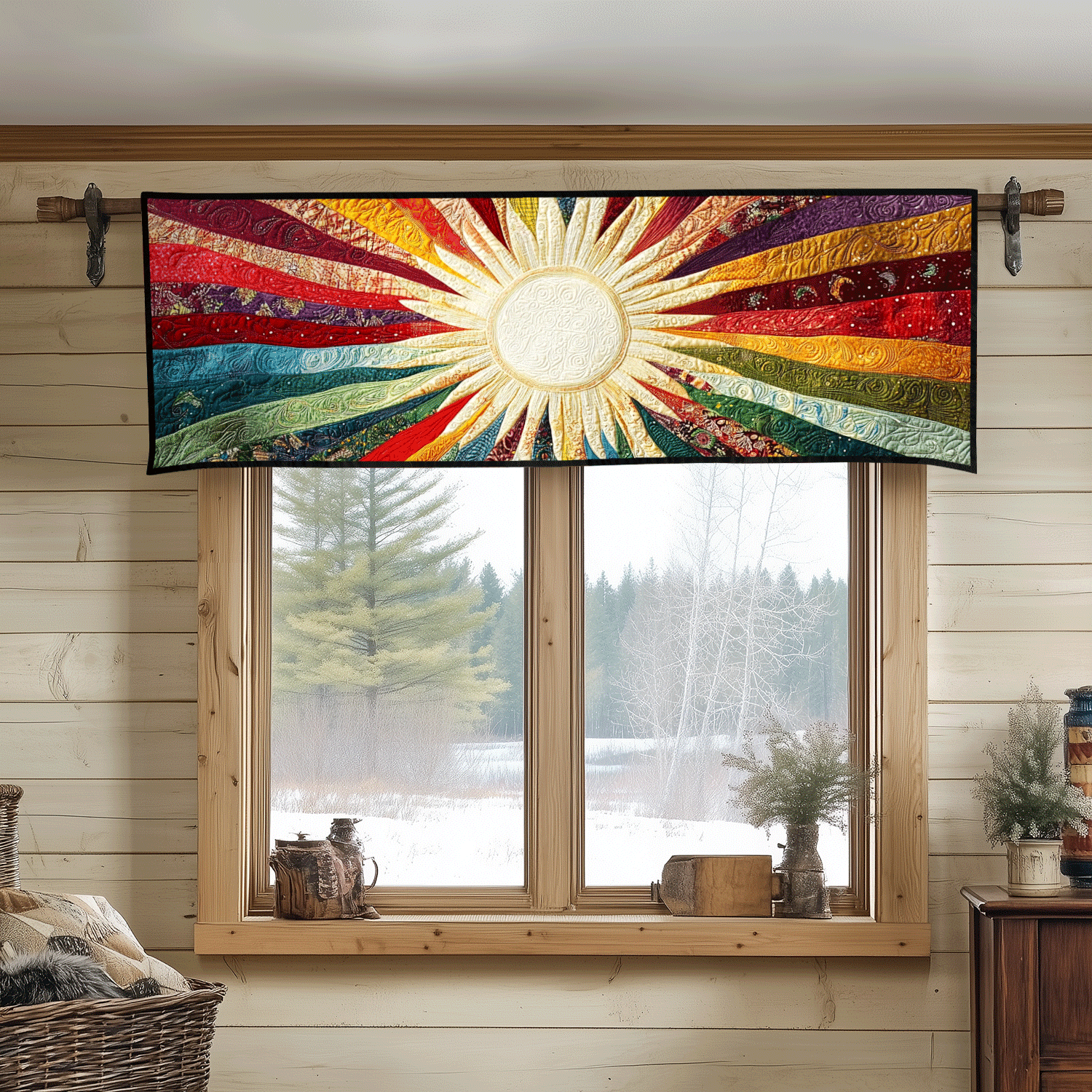 Golden Rays Quilted Valance Christmas Kitchen Decor You Are My Sunshine Gifts For Him Her