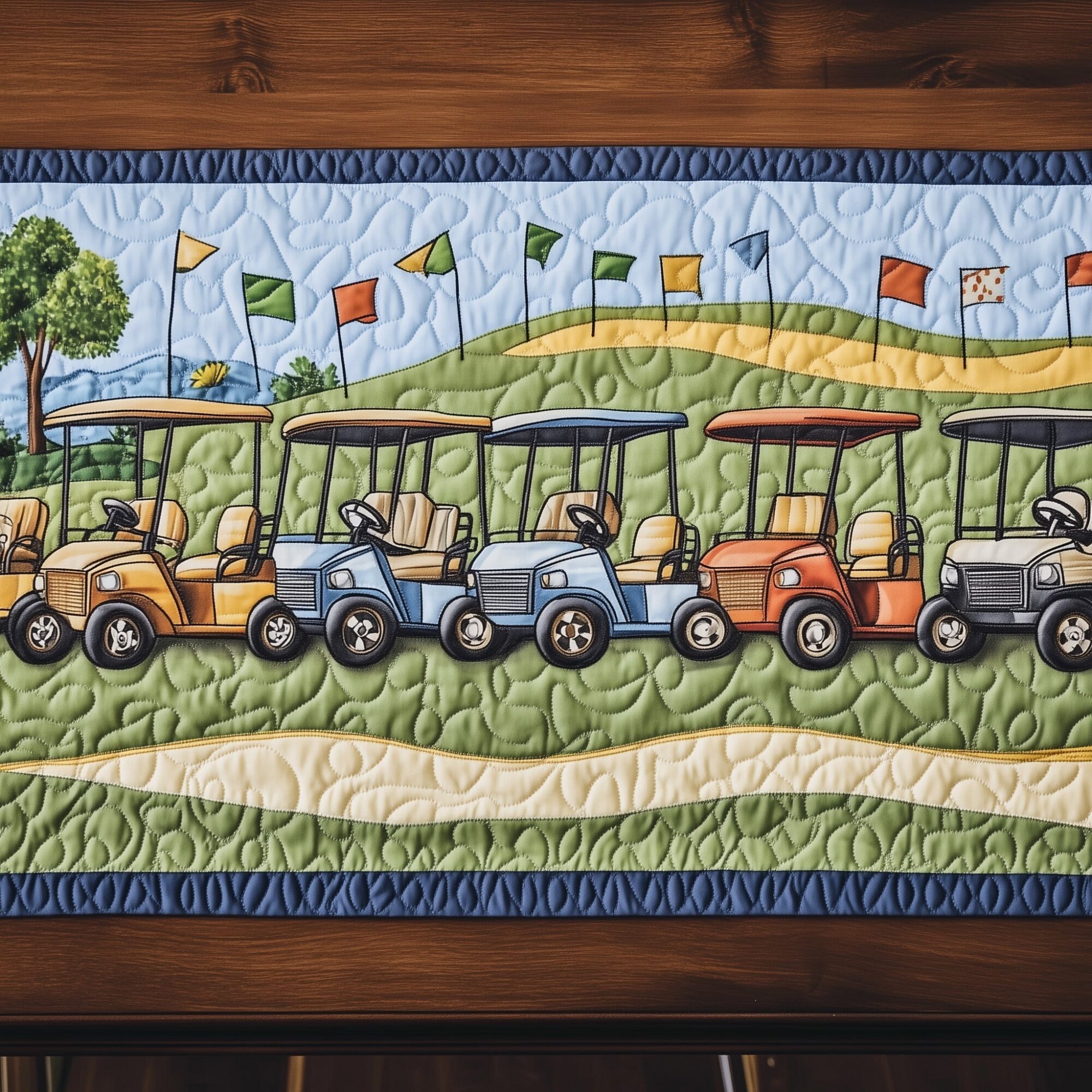 Golf Life Quilted Table Runner Dining Table Decor Golf And Gifts