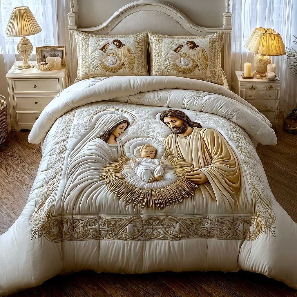 Heavenly Peace Quilted Bedding Set Boho Bedroom Decor Great Mothers Day Gift