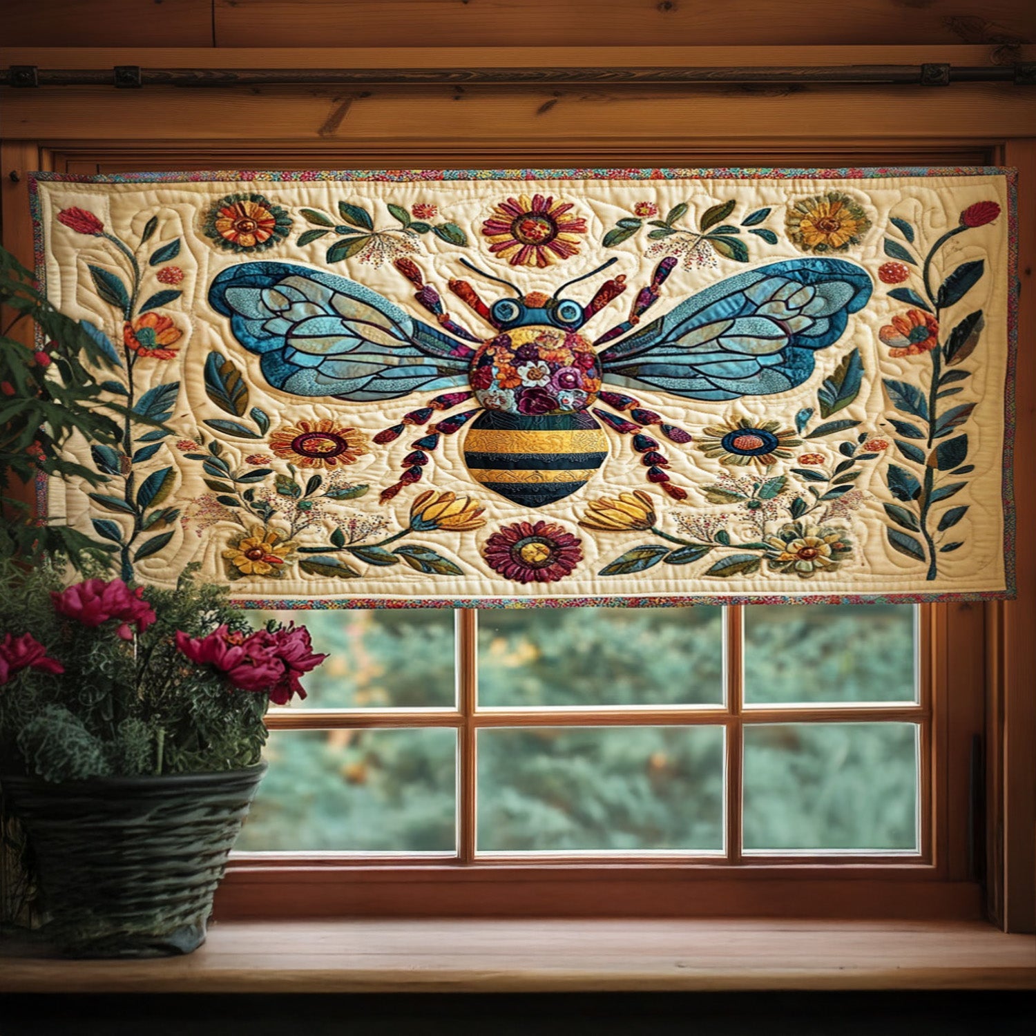 Hive Harmony Quilted Valance Entryway Decor Sunflower Items For Gifts
