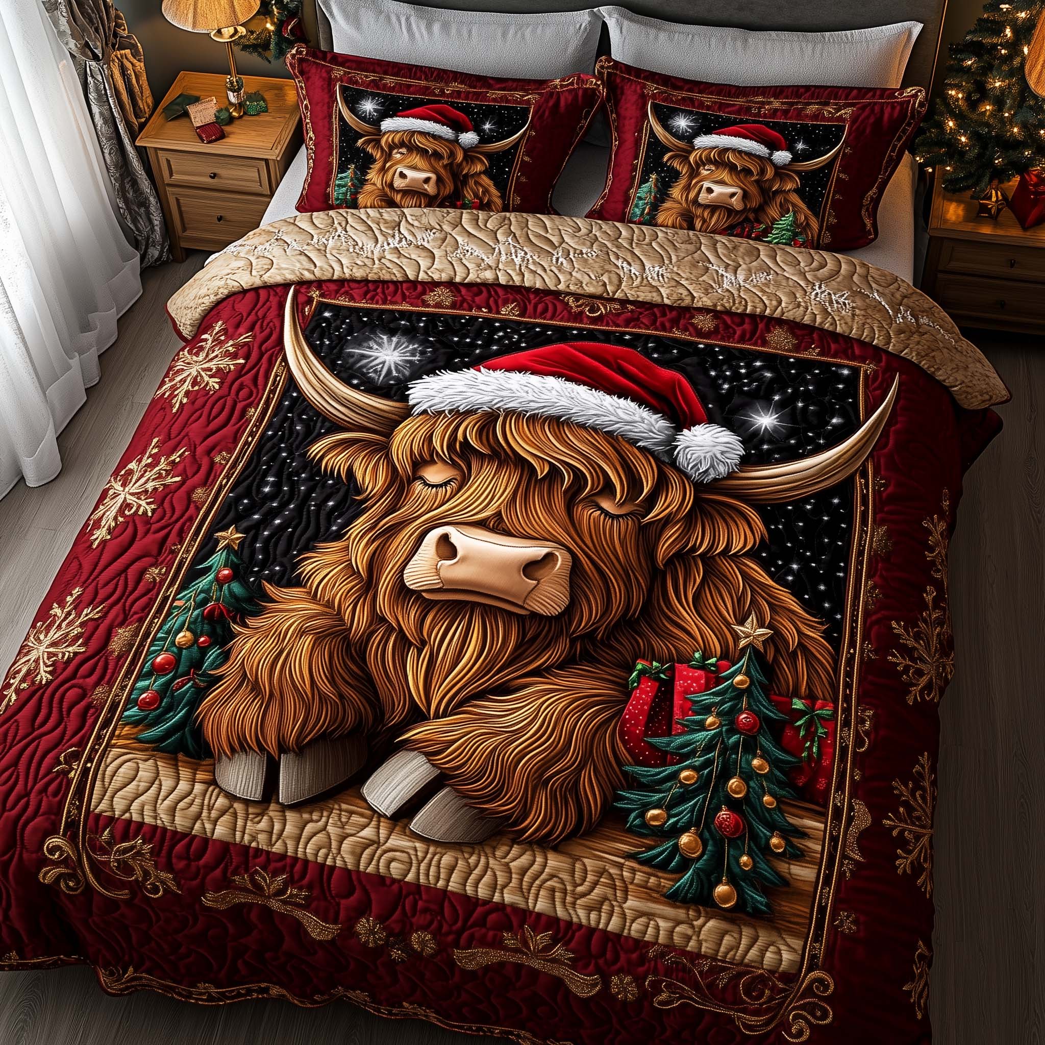 Holiday Farmstead Quilted Bedding Set Christmas Decoration Ideas Room Cool Gifts For Christmas Holiday