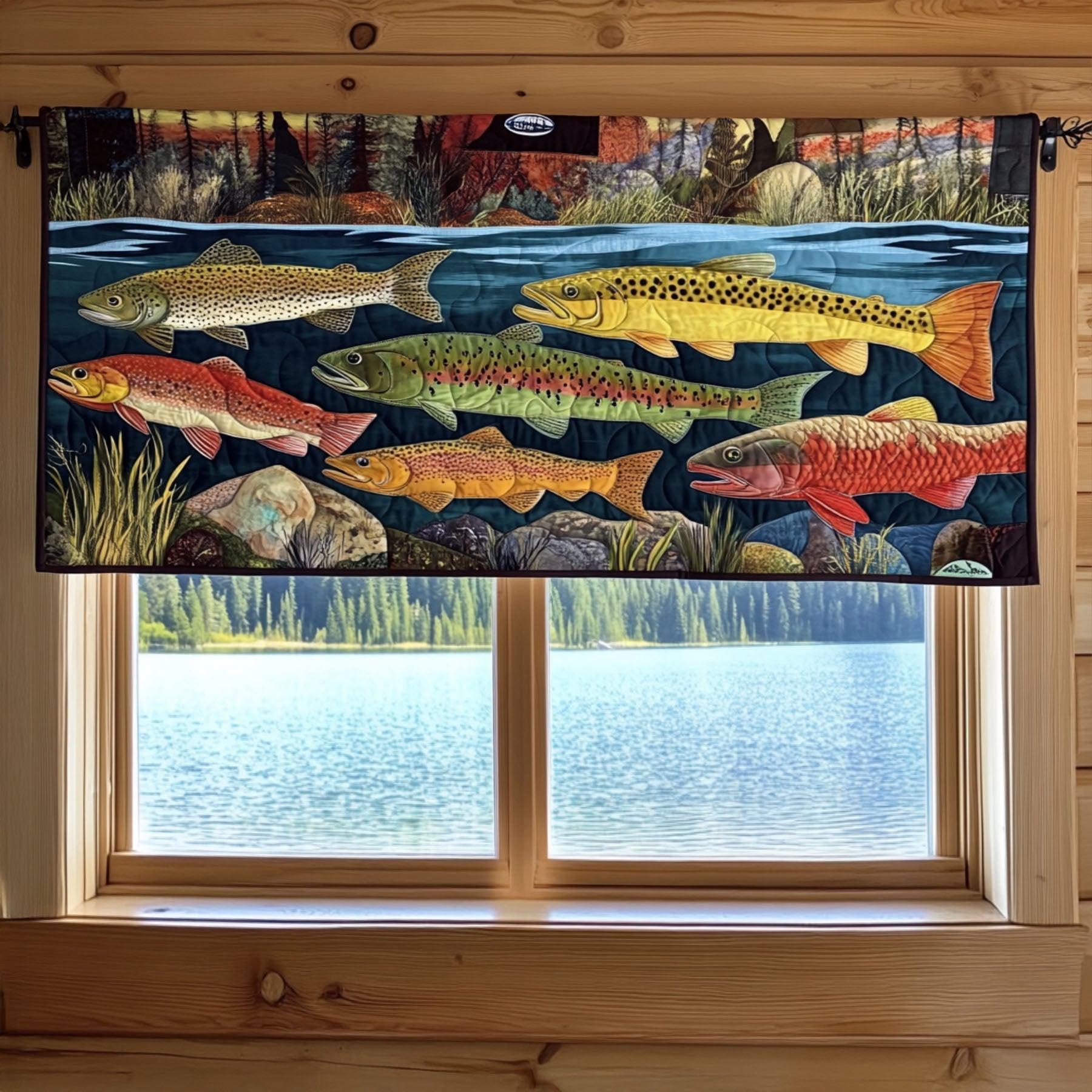 Hooked on Nature Quilted Valance Entry Way Ideas Best Fishing Gifts
