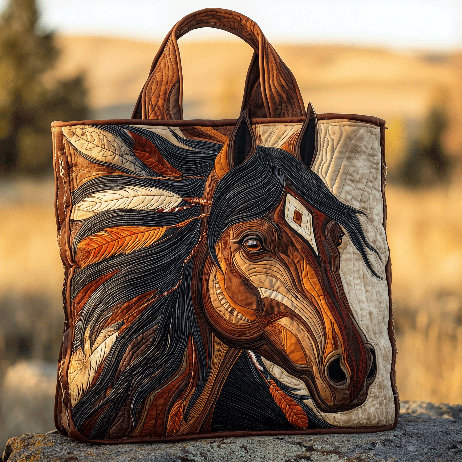 Horse Of Valor Quilted Tote Bag Famous Tote Bags Best Christmas Gifts For Equestrians