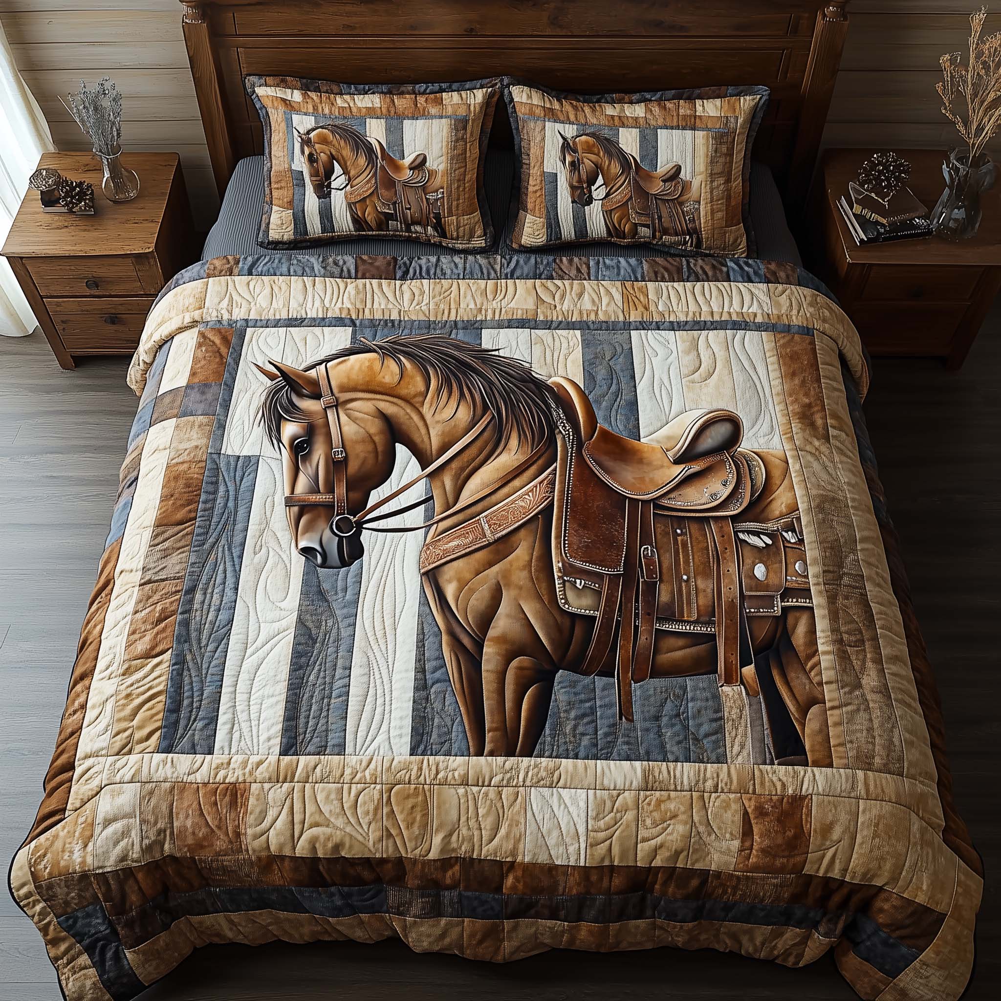Horse Pride Quilted Bedding Set Best Sheets Ever Country And Western Gifts