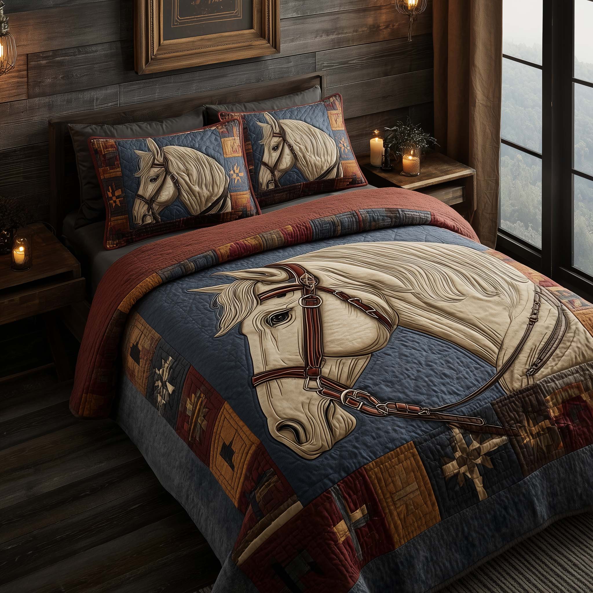 Horse Pride Quilted Bedding Set Cool Bedroom Ideas Old Western Gifts