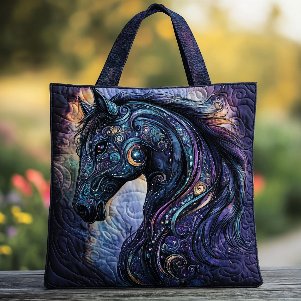 Horse Spirit Quilted Tote Bag Best Everyday Tote Bag Gifts For Horse People