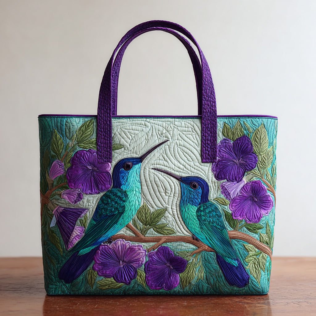 Hummingbird Duo Quilted Tote Bag Famous Tote Bags Best Hummingbird Gifts For Christmas