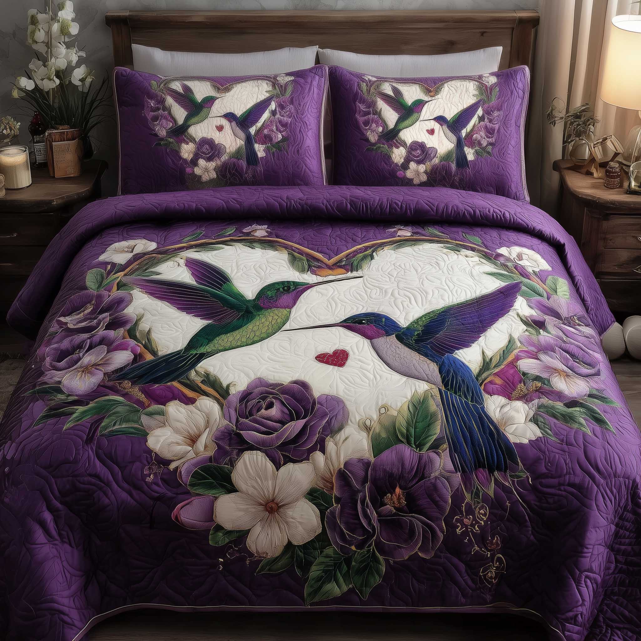 Hummingbird Love Quilted Bedding Set Quilt Comforter Sets Great Hummingbird Lover Gift Ideas