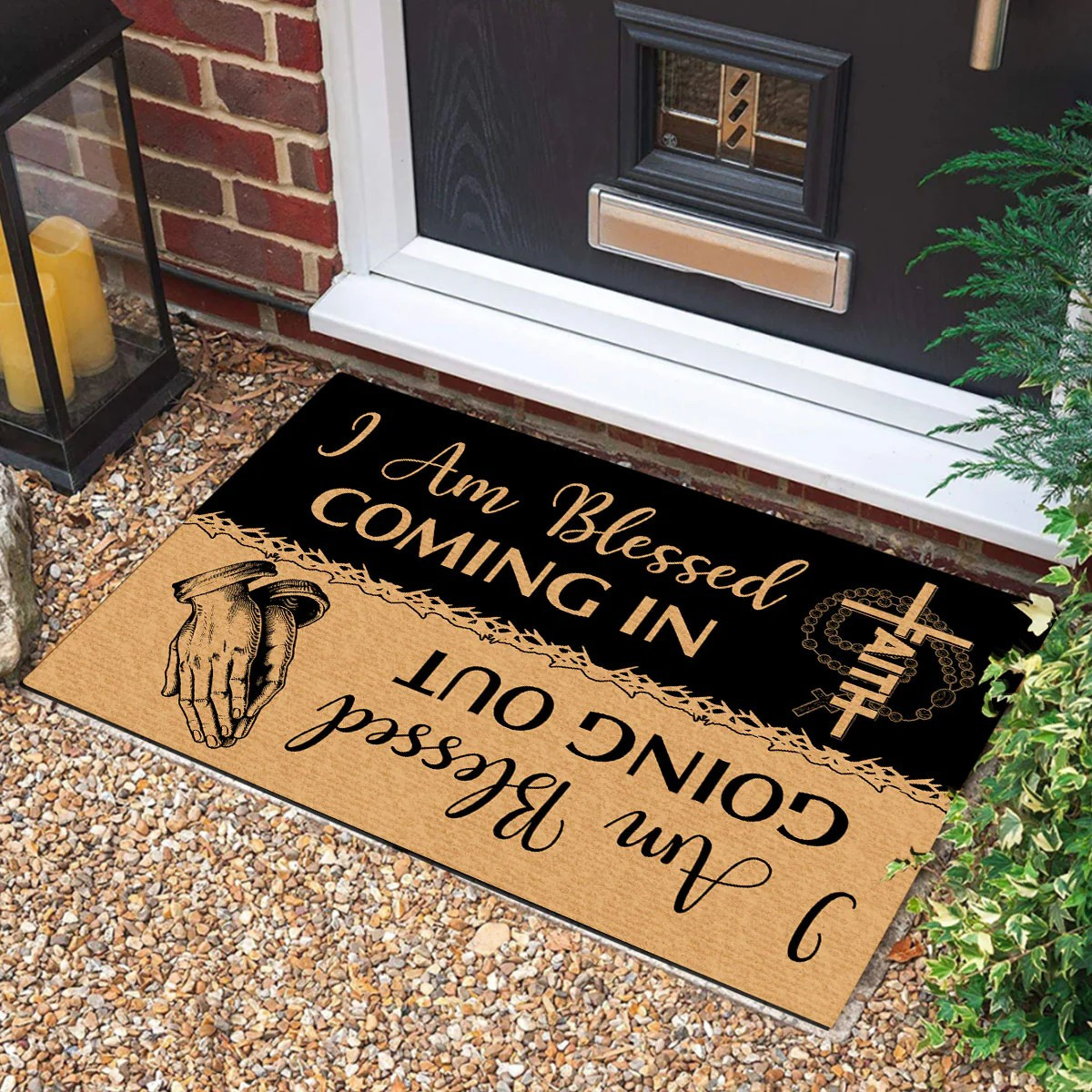 I Am Blessed Coming Faith Doormat Faith Based Home Decor Gifts For Christian