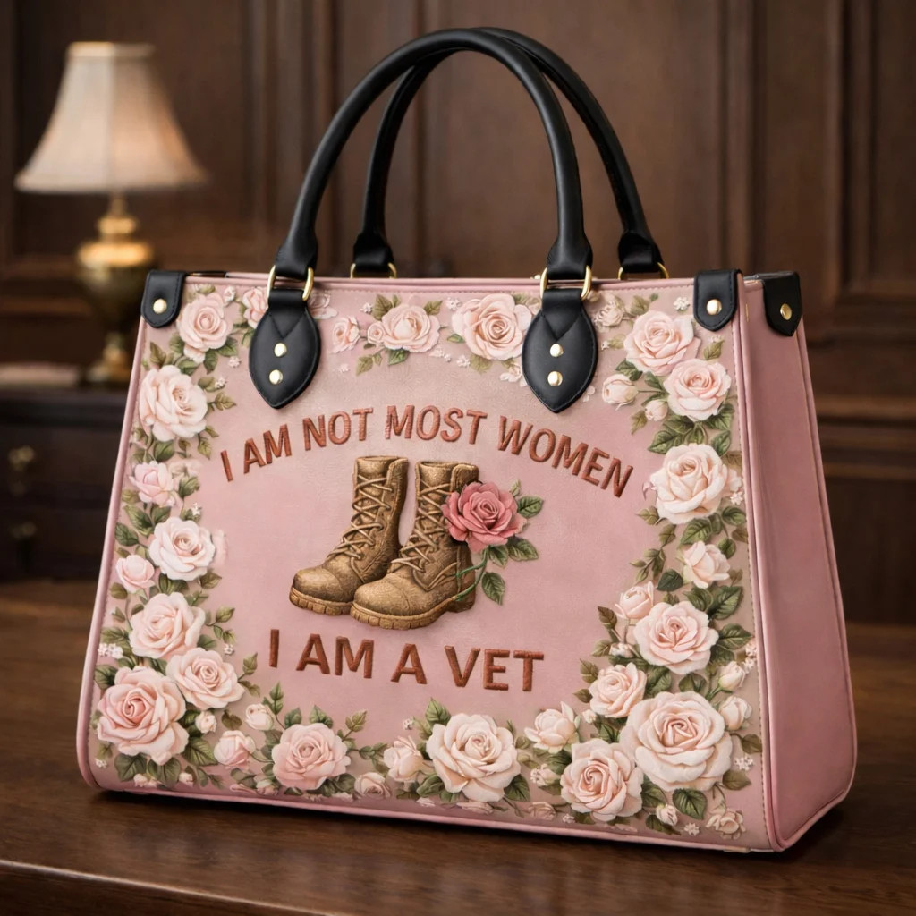 I Am Not Most Women I Am A Vet Leather Bag Independence Day Handbag Patriotic Gifts