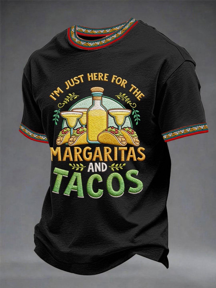 Im Just Here For The Margaritas And Tacos T-Shirt Cinco De Mayo Mexican Festival Gift For Fans