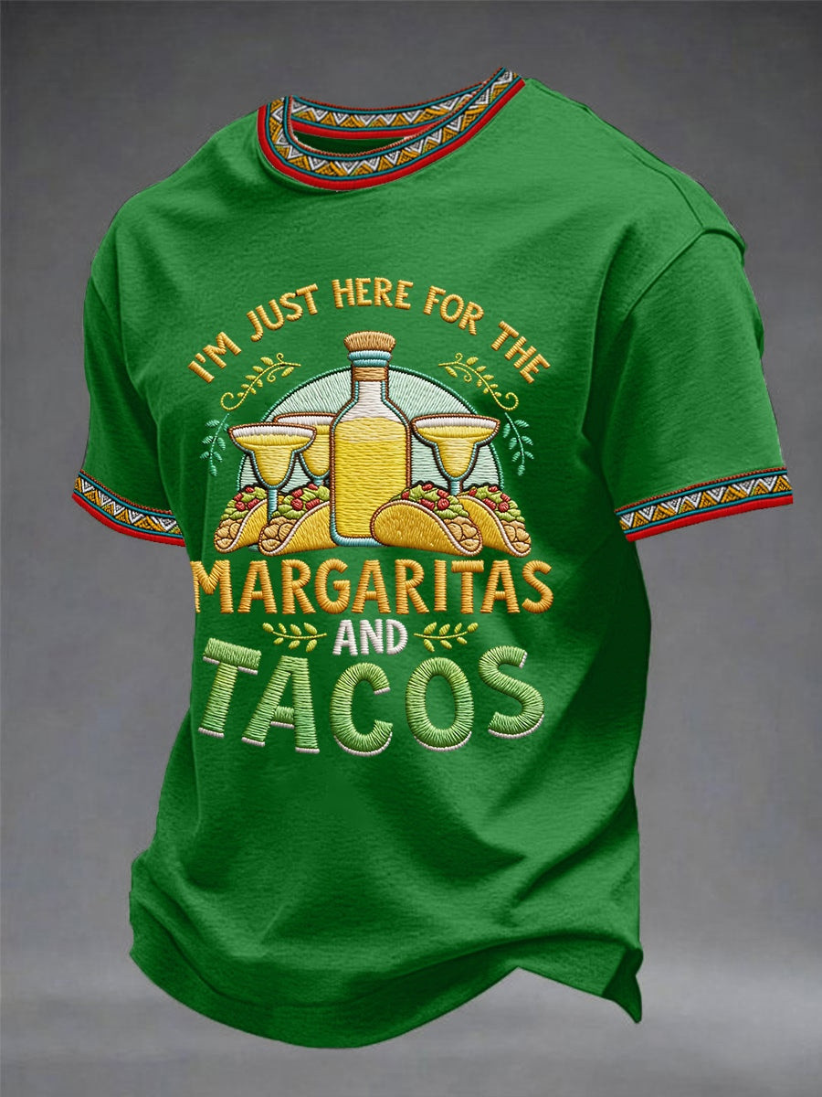Im Just Here For The Margaritas And Tacos T-Shirt Cinco De Mayo Mexican Festival Gift For Fans - Image 2