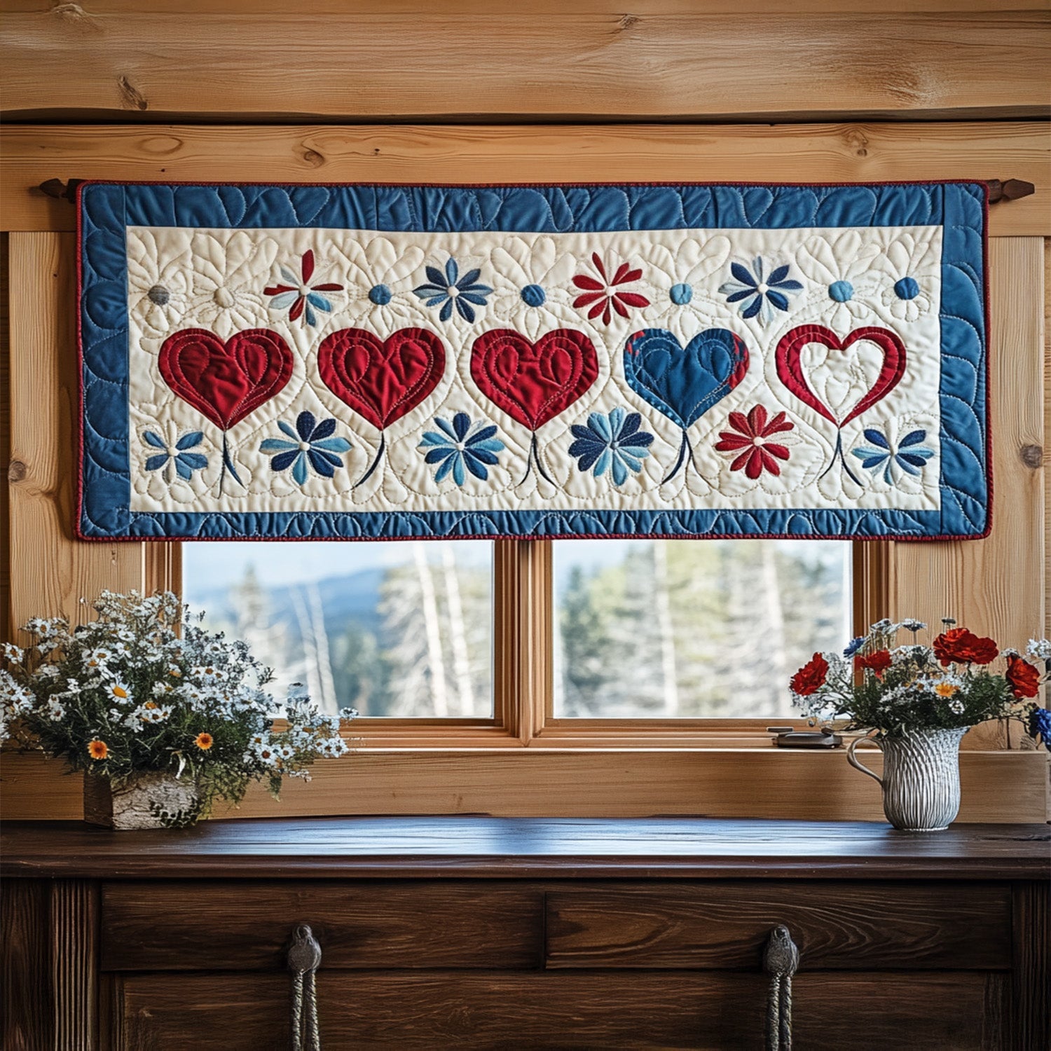 Independence Hearts Quilted Valance Front Door Entryway Ideas Awesome Christmas Gifts 2025