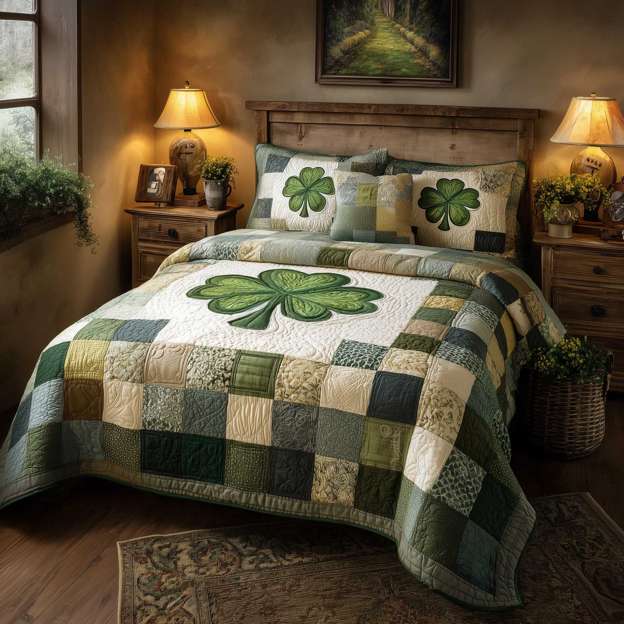 Irish Blessings Quilted Bedding Set Bedroom Decor Ideas St Patrick Gifts