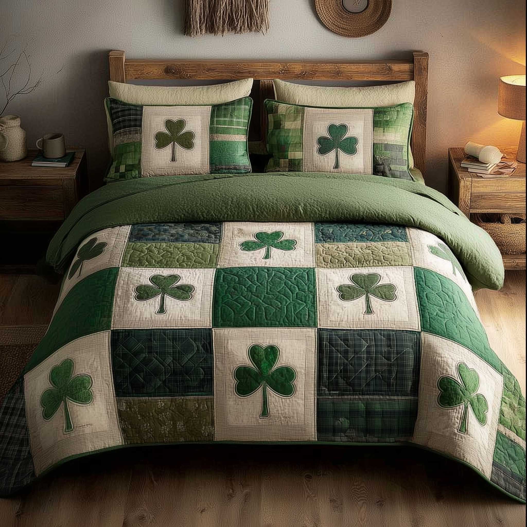 Irish Blessings Quilted Bedding Set Bedroom Ideas St Patricks Day Gift