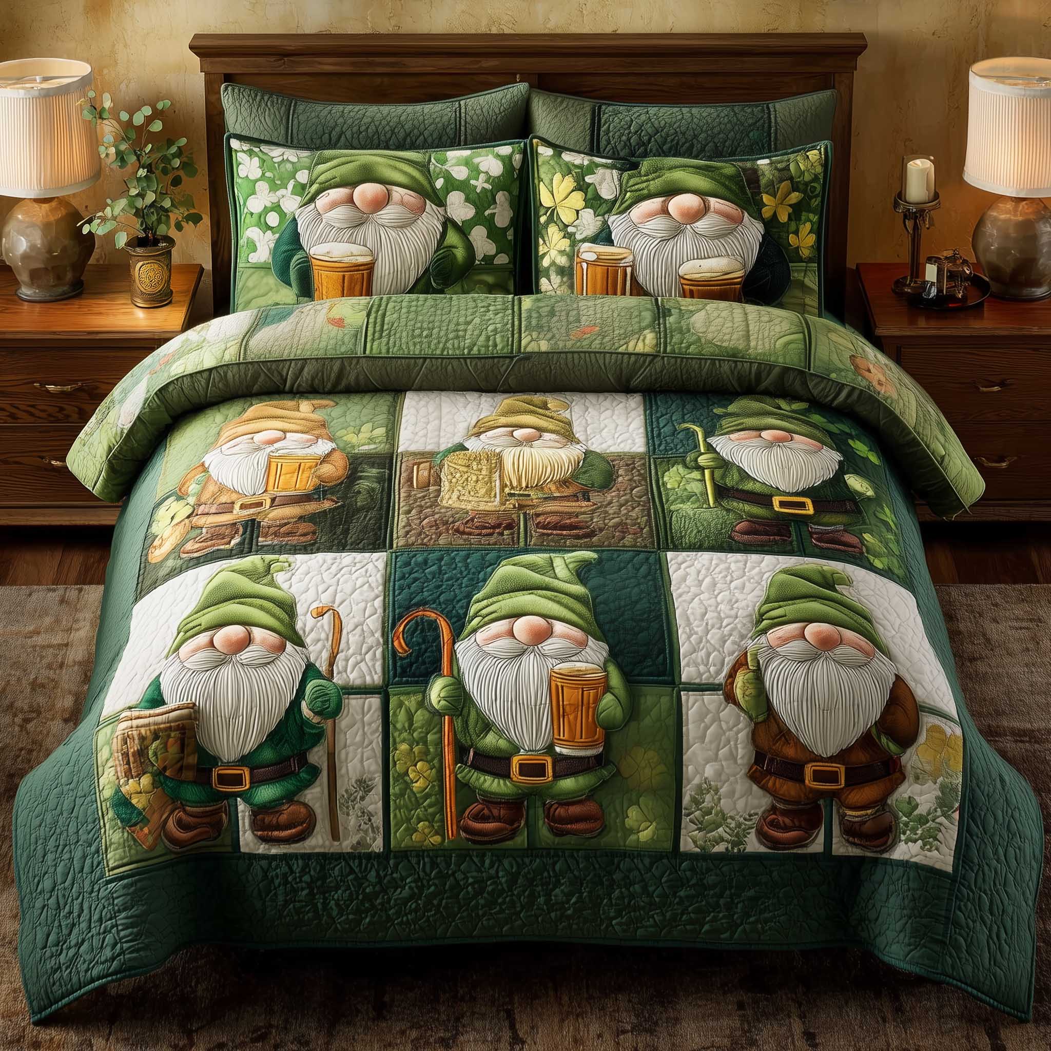 Irish Blessings Quilted Bedding Set Nice Bedding Sets St Patty Gifts