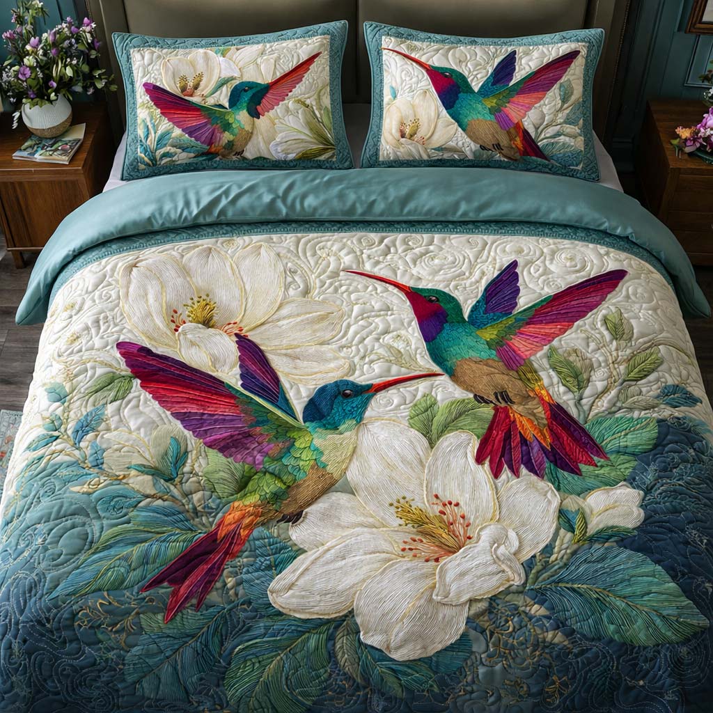 Ivory Garden Quilted Bedding Set Best Fitted Sheets Unusual Hummingbird Gifts