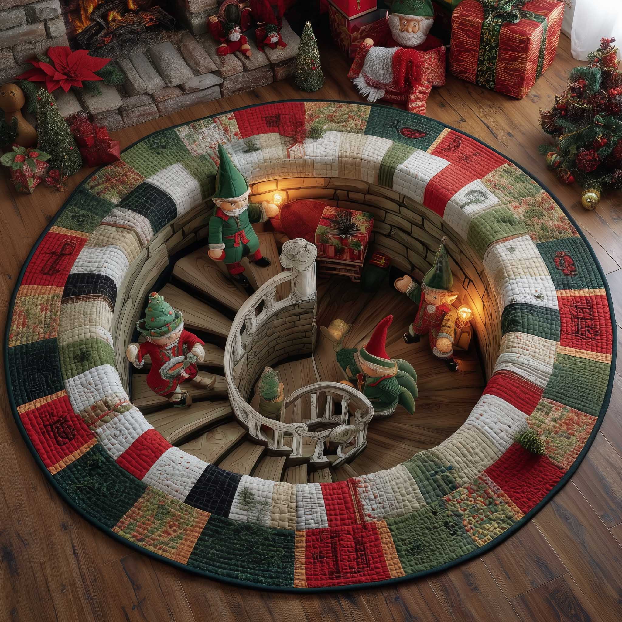 Jolly Workshop Quilted Round Mat Beautiful Quilted Round Mat Gift for Loved Ones