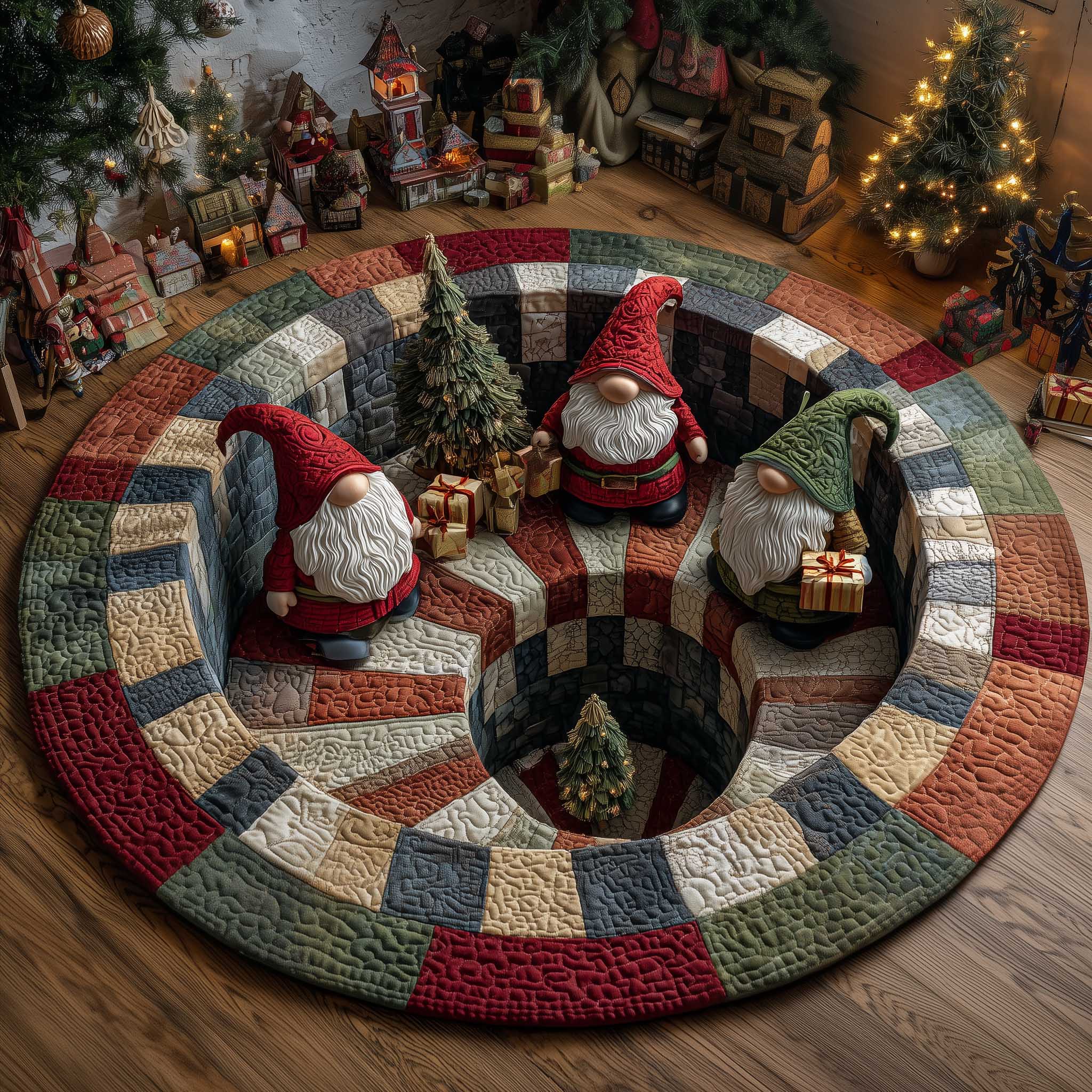 Jolly Workshop Quilted Round Mat Luxury Quilted Round Mat for Stylish Homes