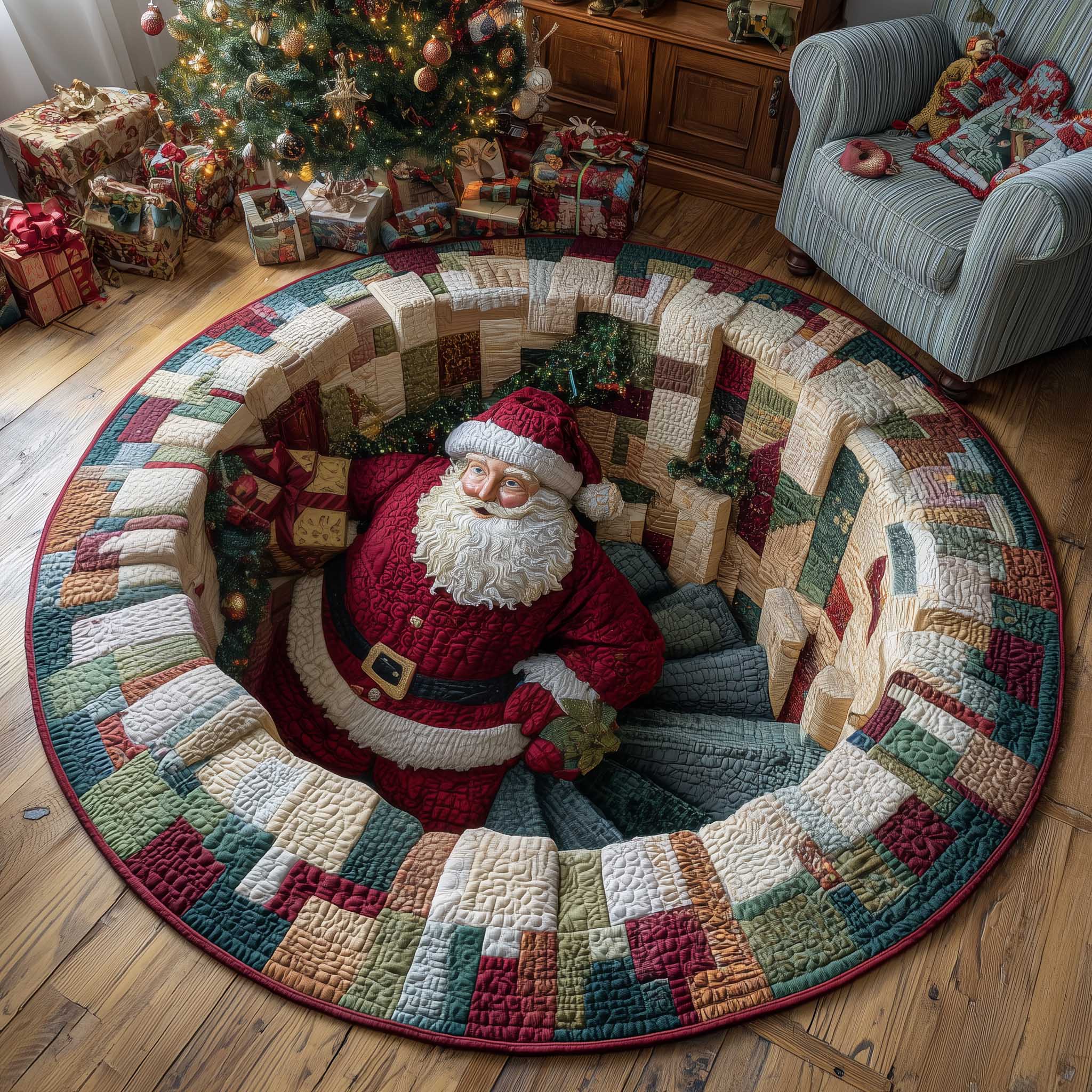 Jolly Workshop Quilted Round Mat Luxury Quilted Round Mat for Stylish Homes
