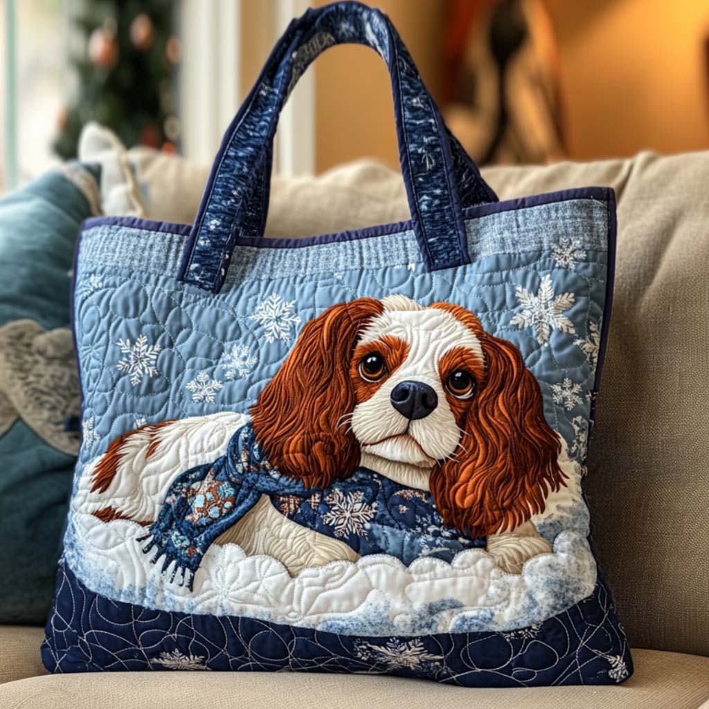 King Charles Joy Quilted Tote Bag Tote Bags For Women Great Gifts For New Dog Owners
